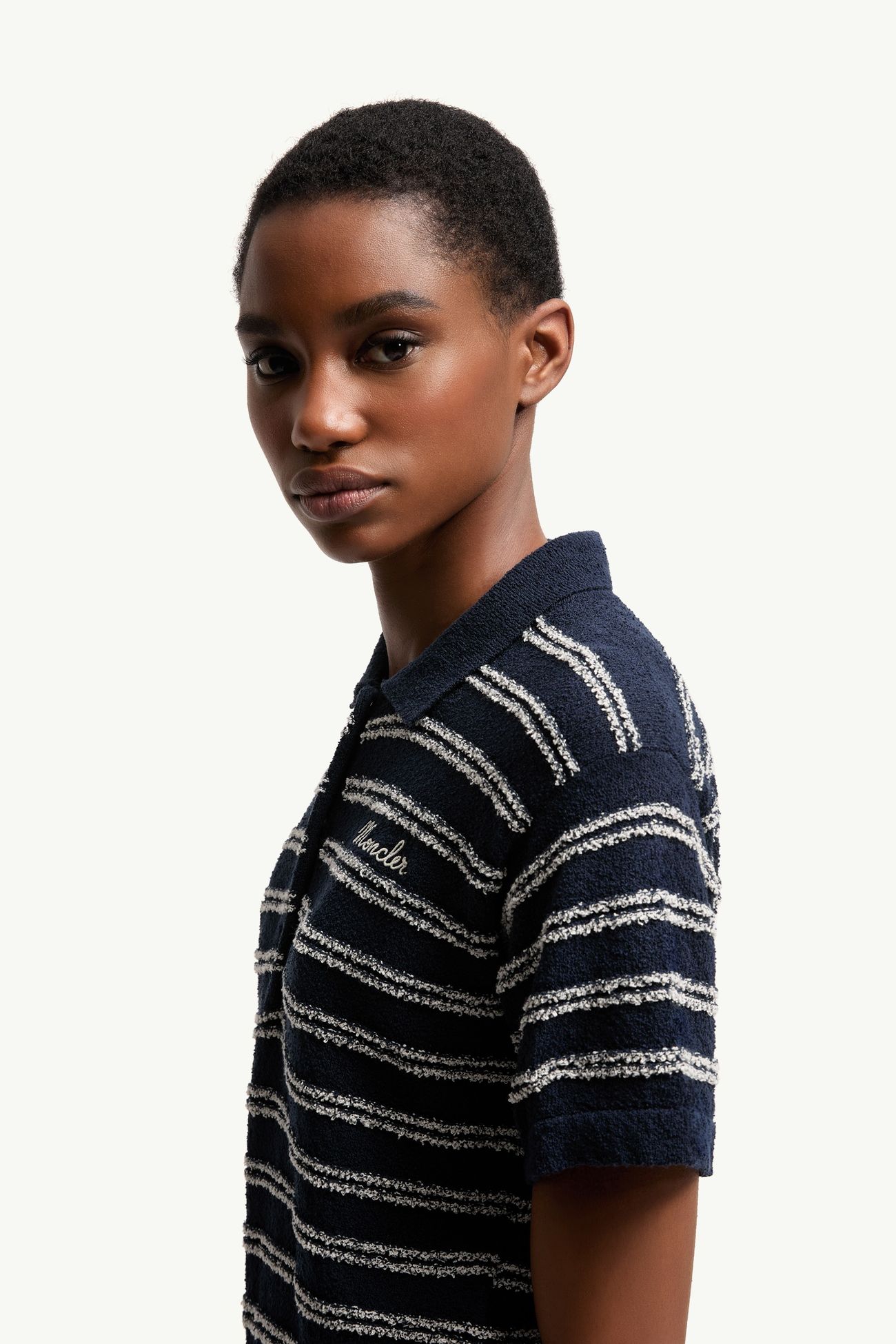 女士棉质混纺Polo衫 女士 海军蓝色 Moncler 1