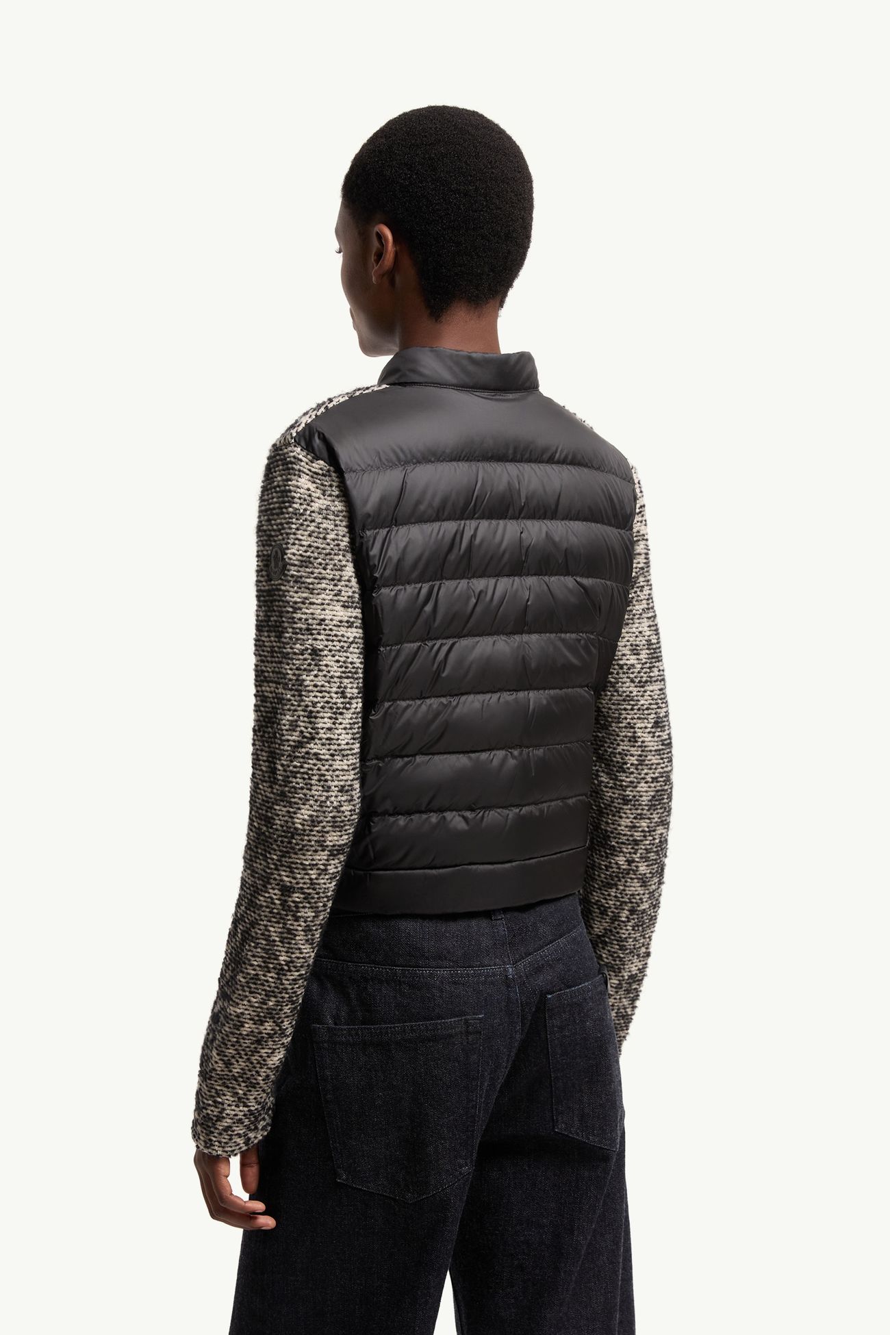 女士羊毛和羊驼毛混纺加衬拉链开衫 女士 黑色 Moncler 4