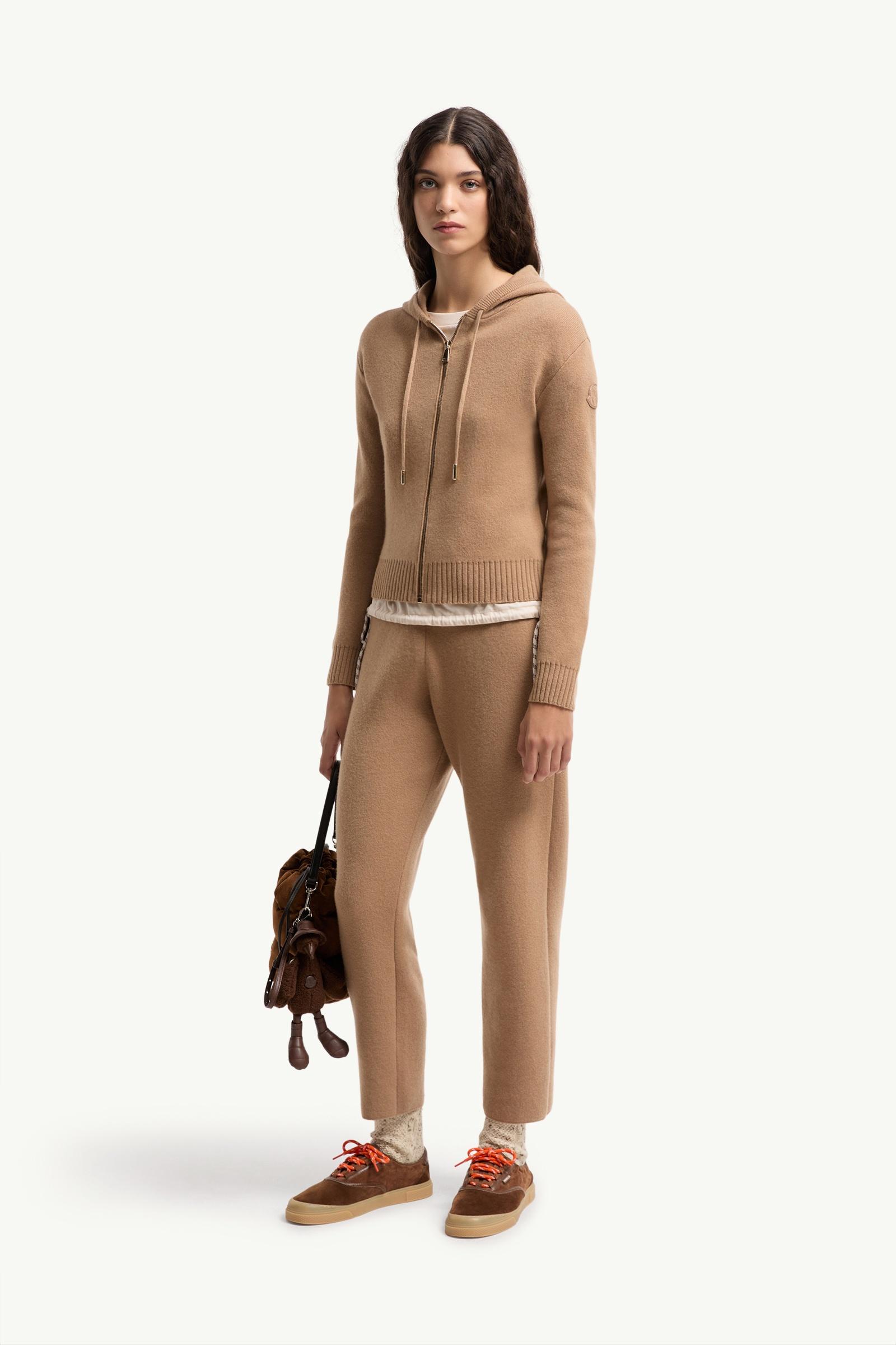 Camel Beige Cashmere & Wool Zip-Up Hoodie - Sweaters & Cardigans