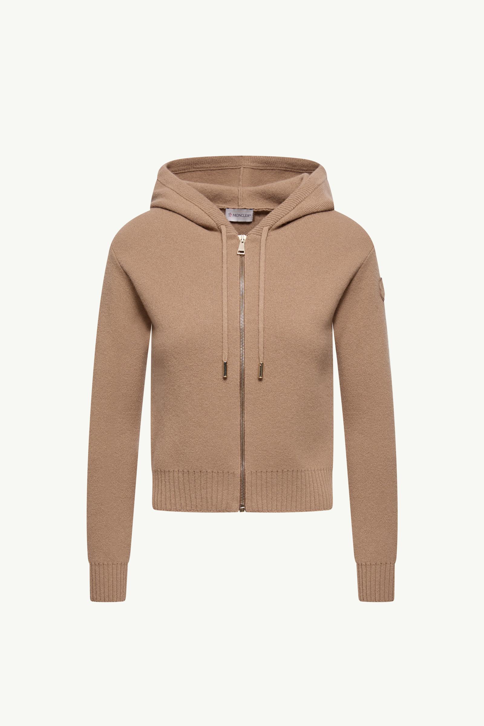 Camel Beige Cashmere & Wool Zip-Up Hoodie - Sweaters & Cardigans