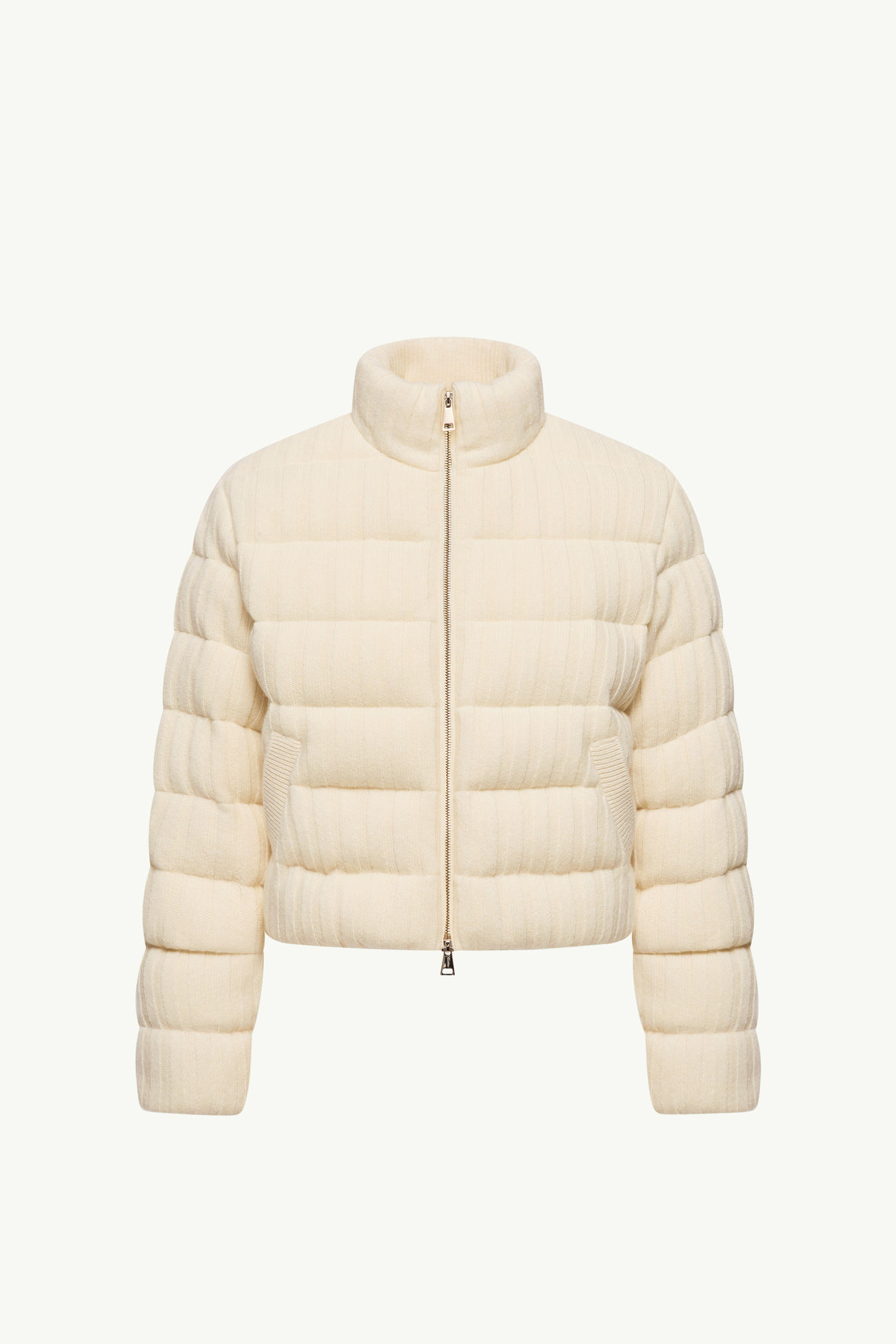 Wool & Cashmere Blend Padded Cardigan Women White Ivory Moncler 2