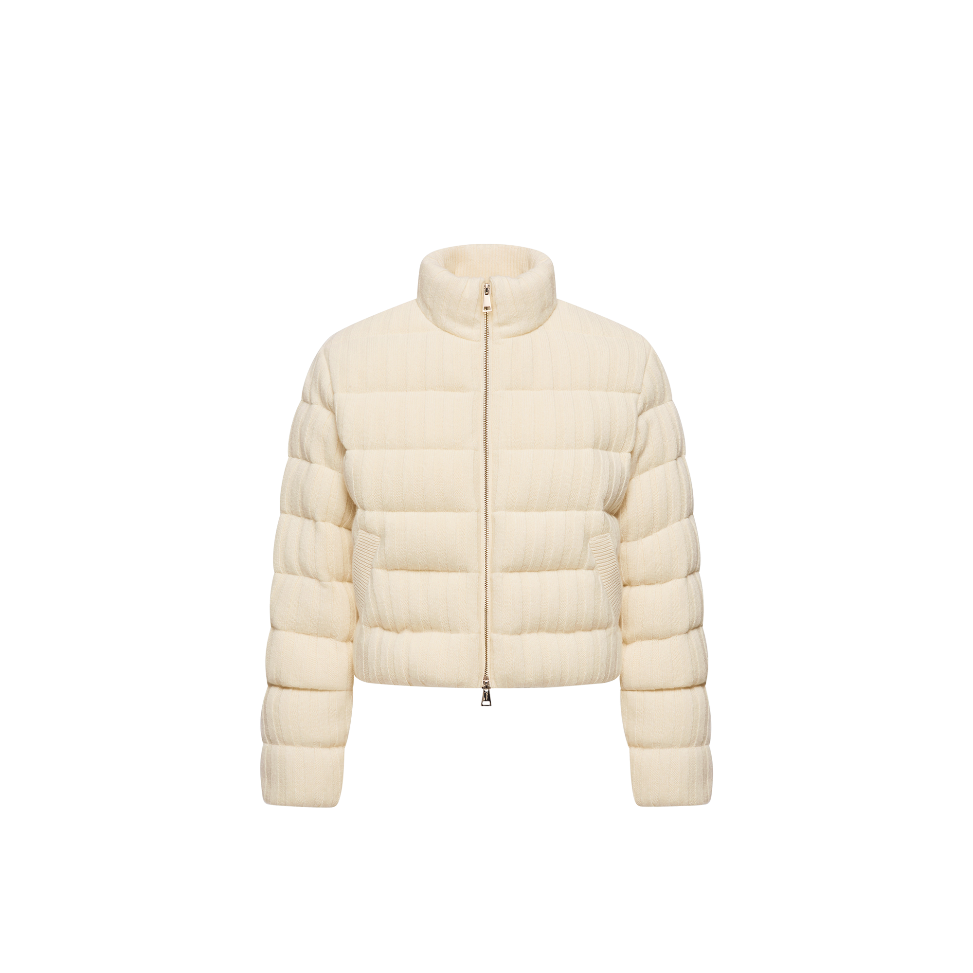 Moncler   Wool & Cashmere Blend Padded Cardigan for Women in White, Size: S