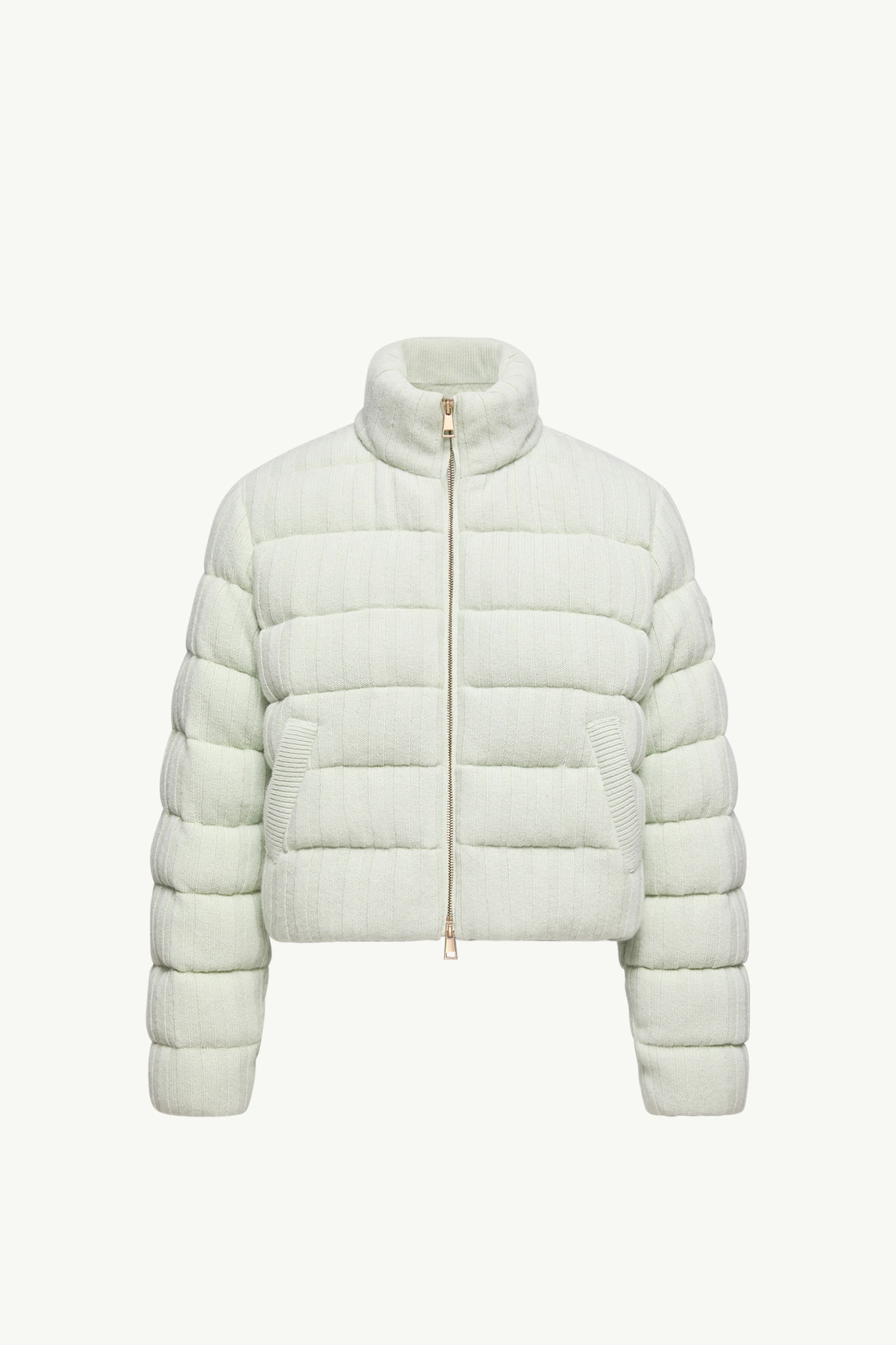 Cárdigan acolchado de mezcla de lana y cachemira Mujer Verde Claro Moncler 2