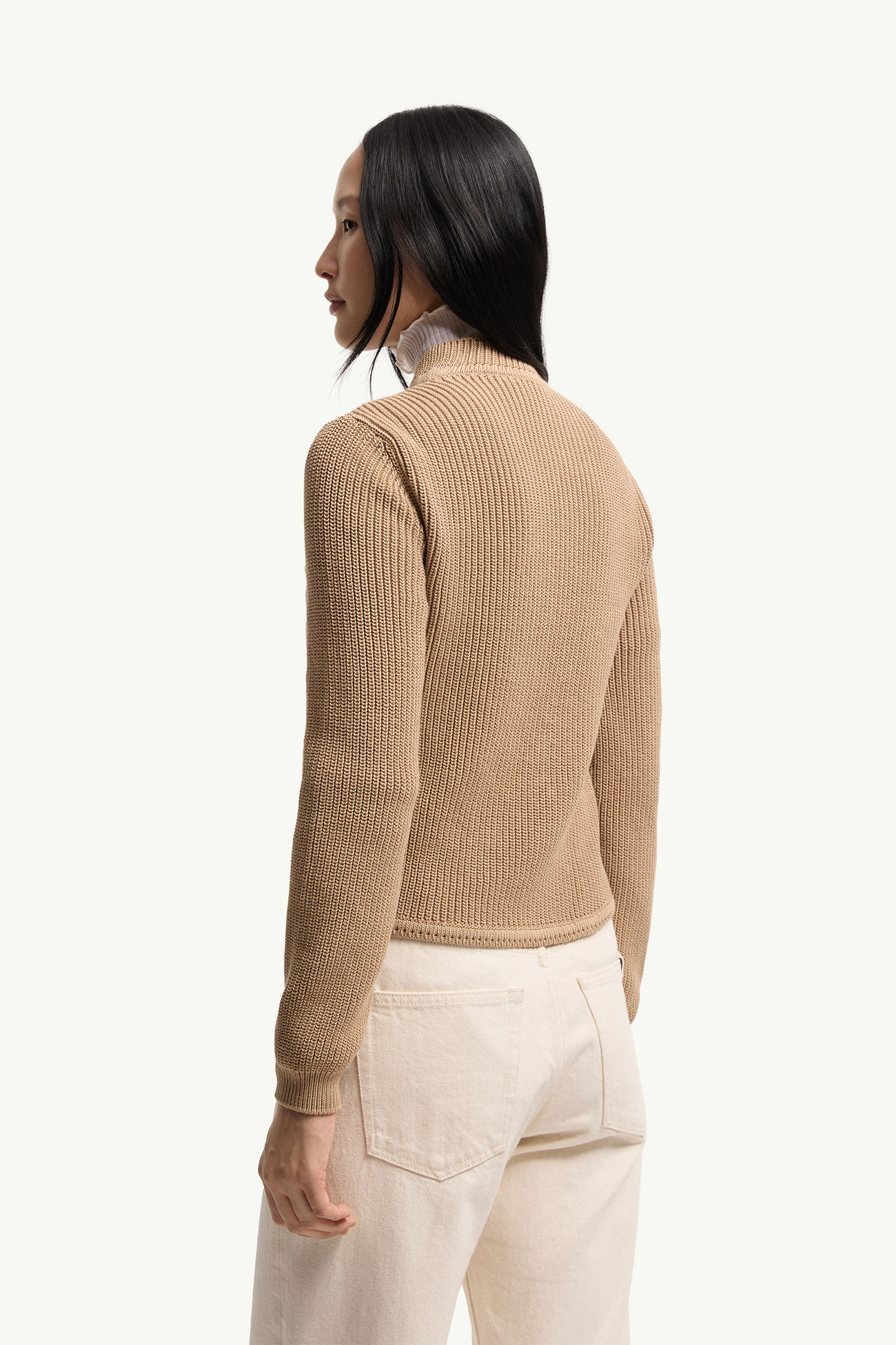 Cardigan Imbottito in cotone Donna Beige Moncler 4