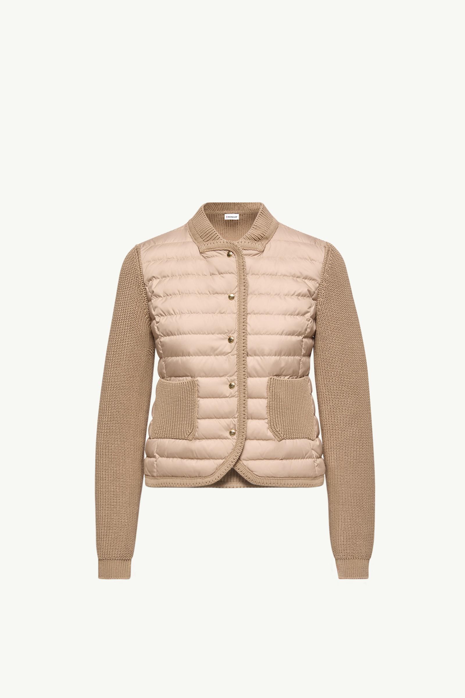 Cotton Padded Cardigan Women Beige Moncler, 1 of 0