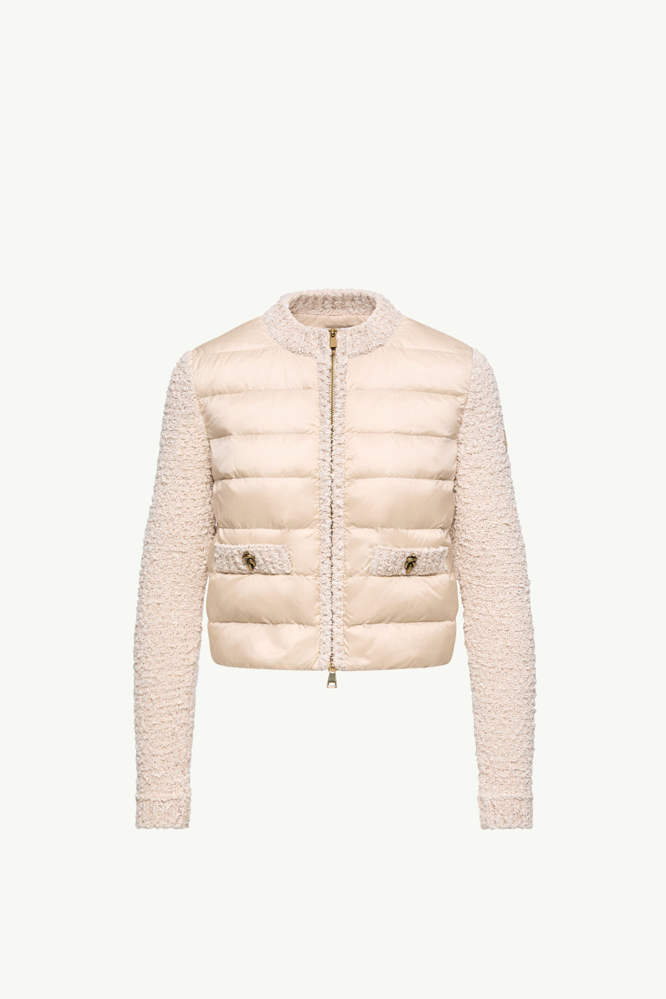 Cardigan zippé matelassé Femmes Beige Clair Moncler 2