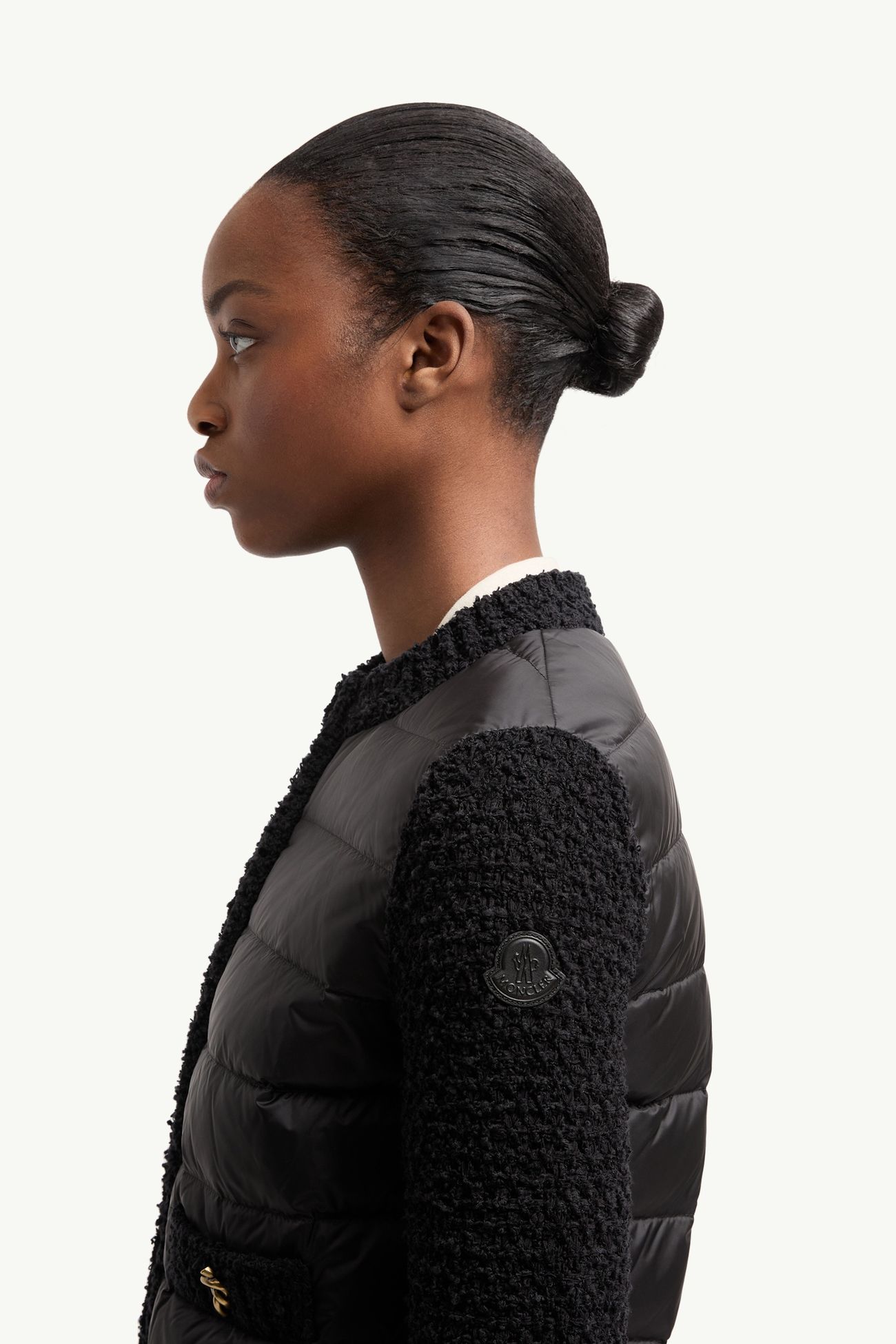 Gepolsterte Strickjacke mit Reißverschluss Damen Schwarz Moncler 1