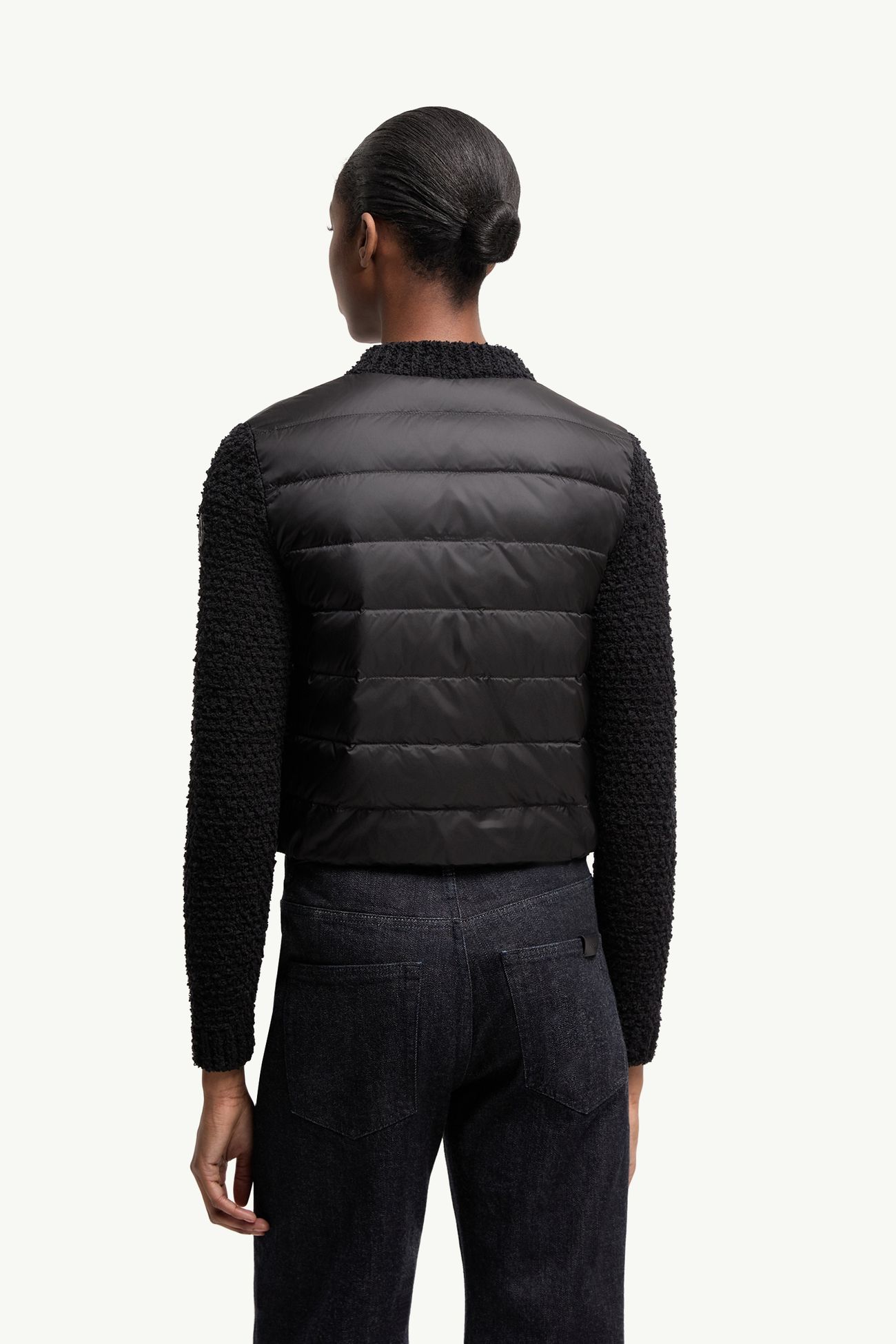 Padded Zip-Up Cardigan Women Black Moncler 4