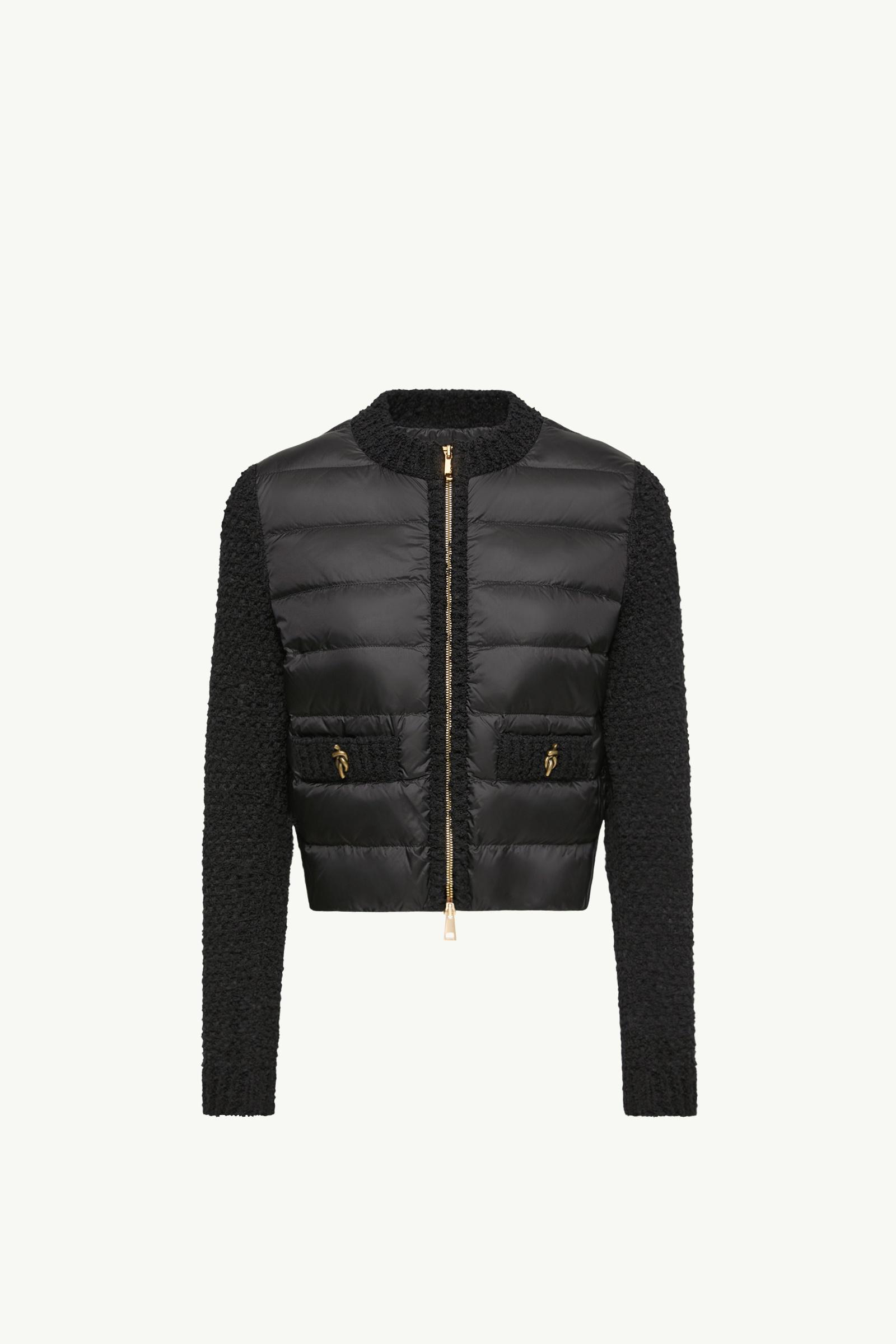 Padded Zip-Up Cardigan Women Black Moncler