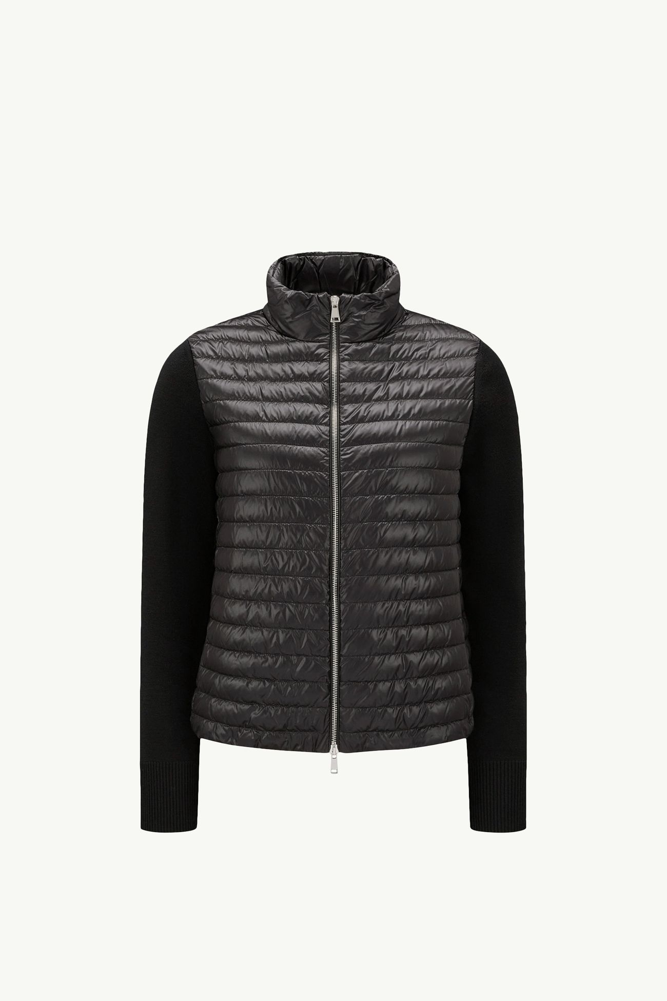 Cárdigan con cremallera de lana acolchada Mujer Negro Moncler 2