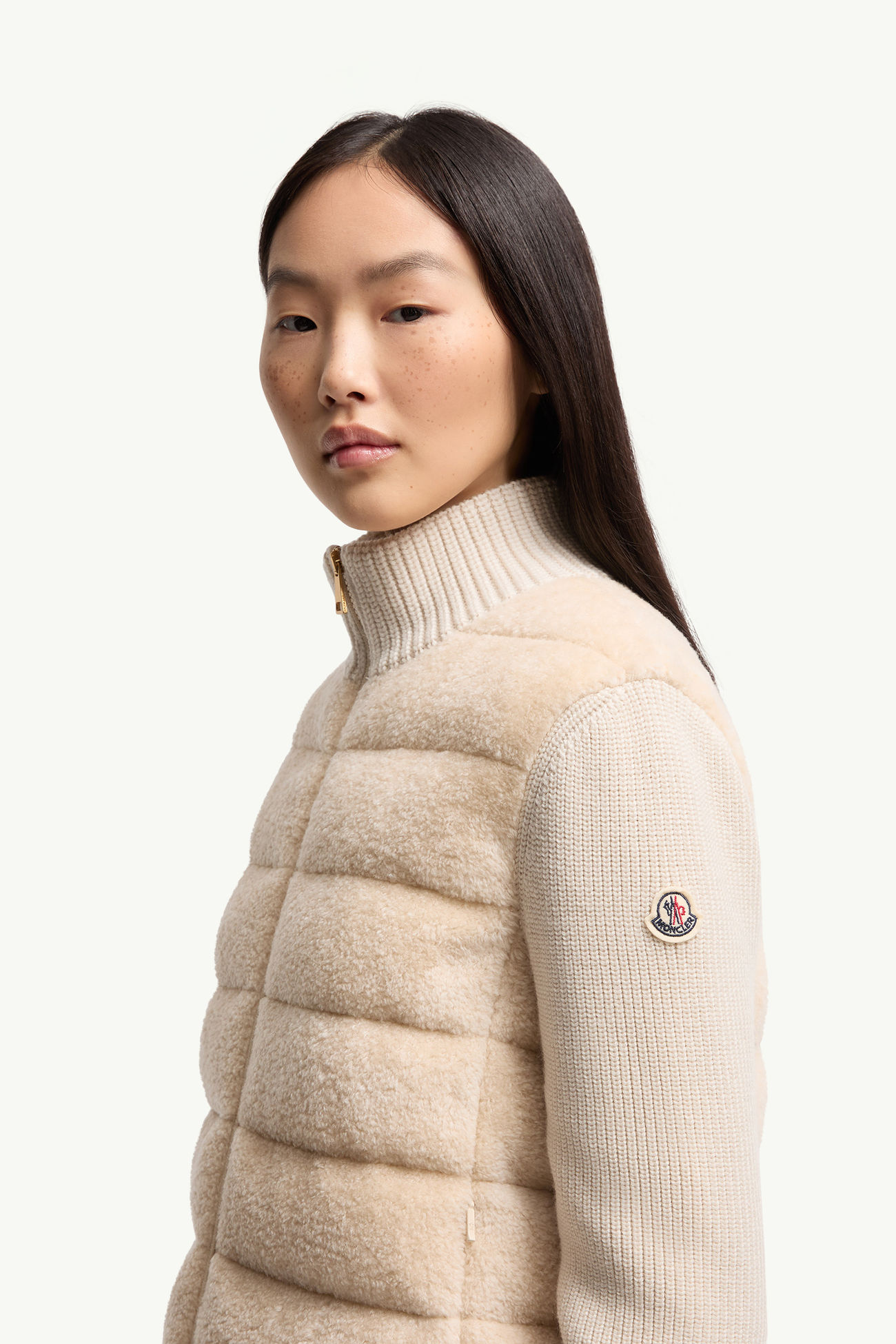 패딩 테디 & 울 집업 카디건 여성 화이트 아이보리 Moncler 1