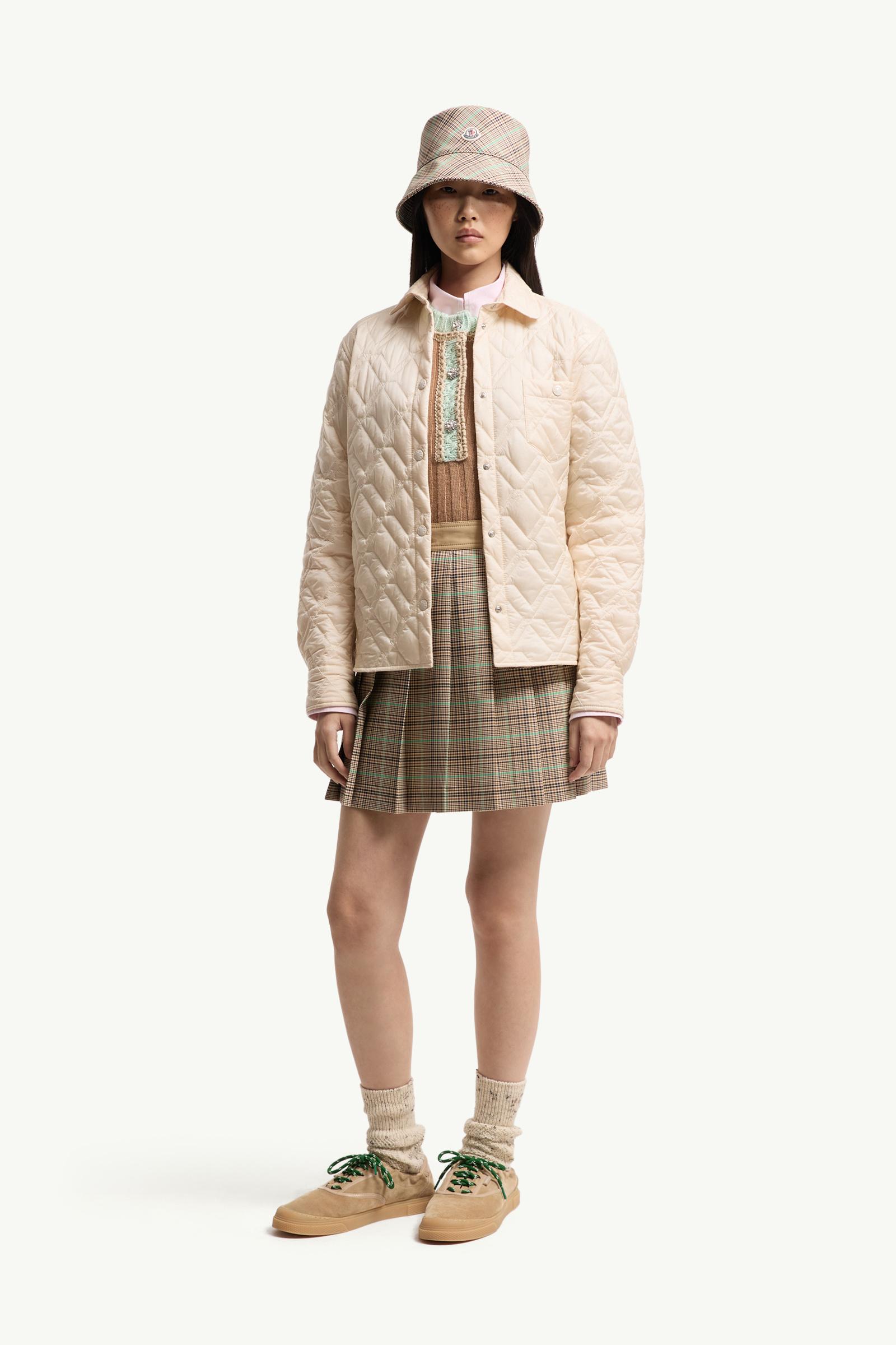 MONCLER キャメル リブ編みカーディガン　S Camel Beige Jewel Buttons Wool & Cashmere Jumper - Sweaters