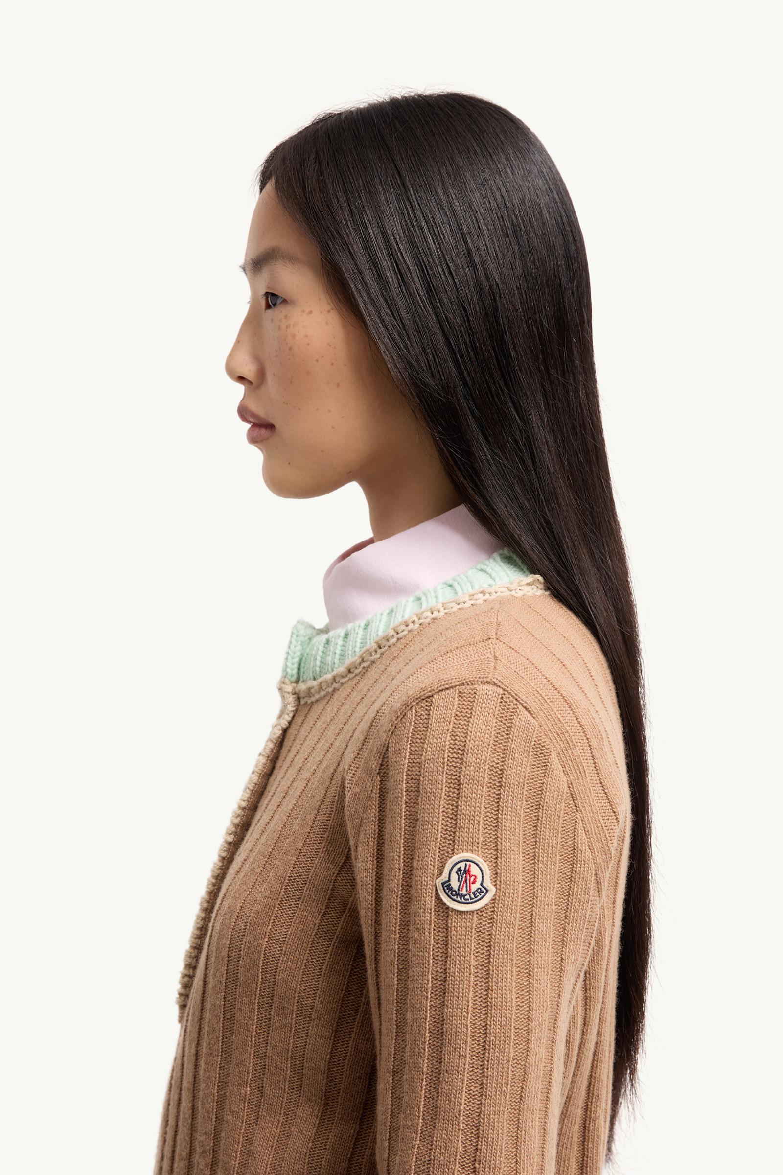Camel Beige Jewel Buttons Wool & Cashmere Jumper - Sweaters
