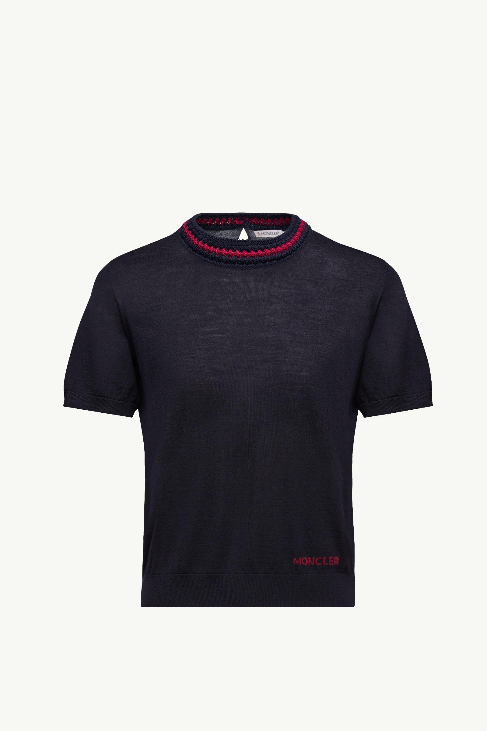 Jacquard Logo Wool Jumper Women Navy Blue Moncler, 1 of 0