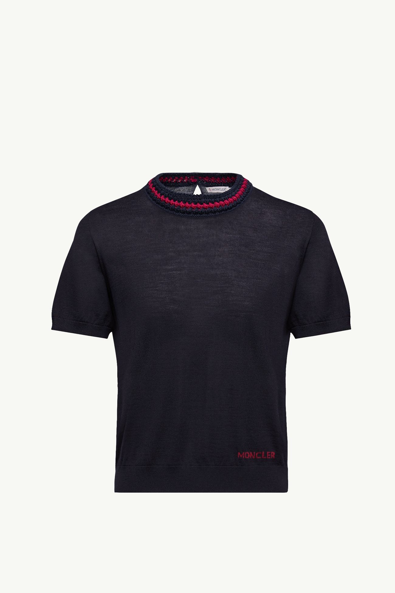 Jacquard Logo Wool Jumper Women Navy Blue Moncler 2