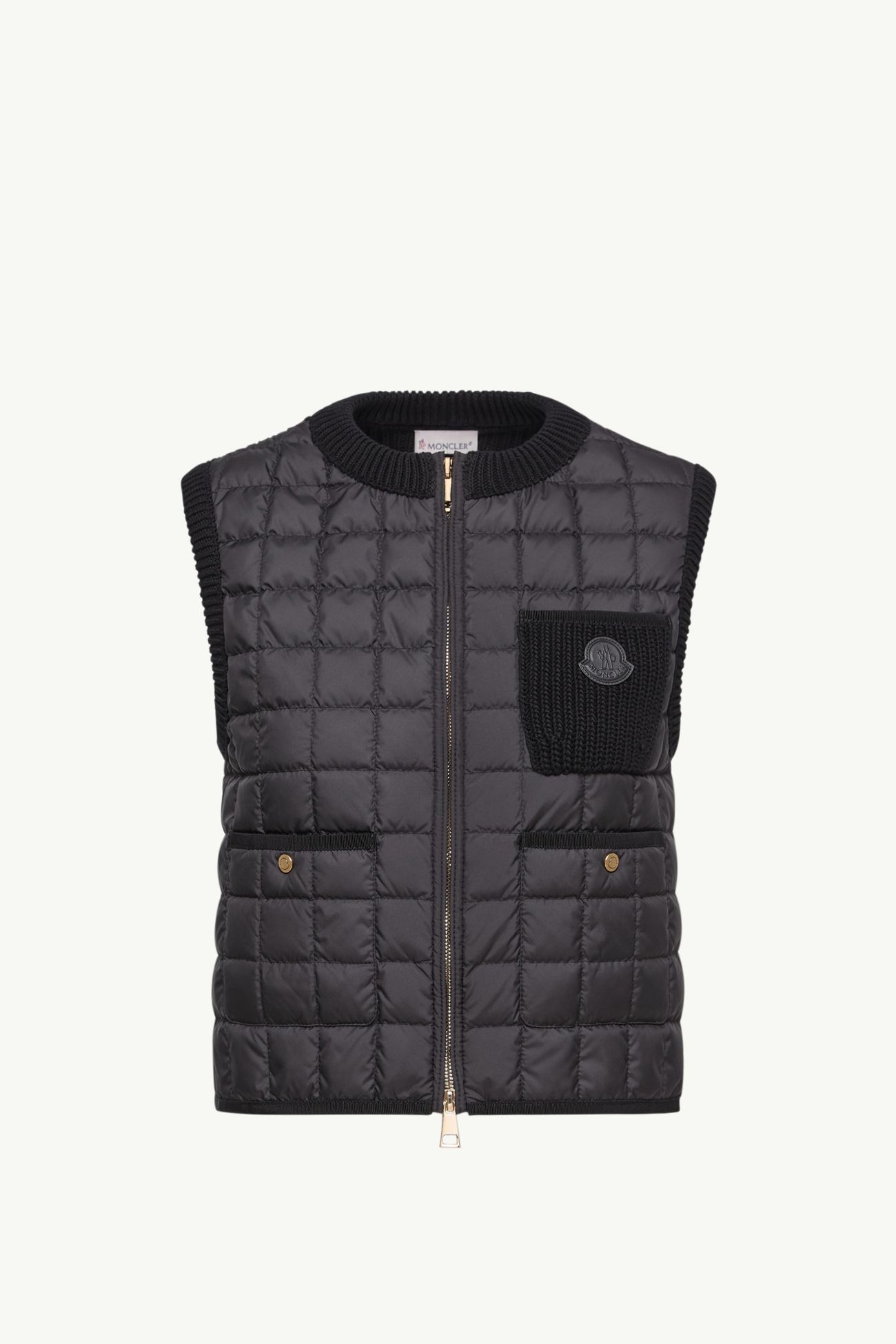 스퀘어 퀼팅 코튼 다운 베스트 여성 블랙 Moncler 2