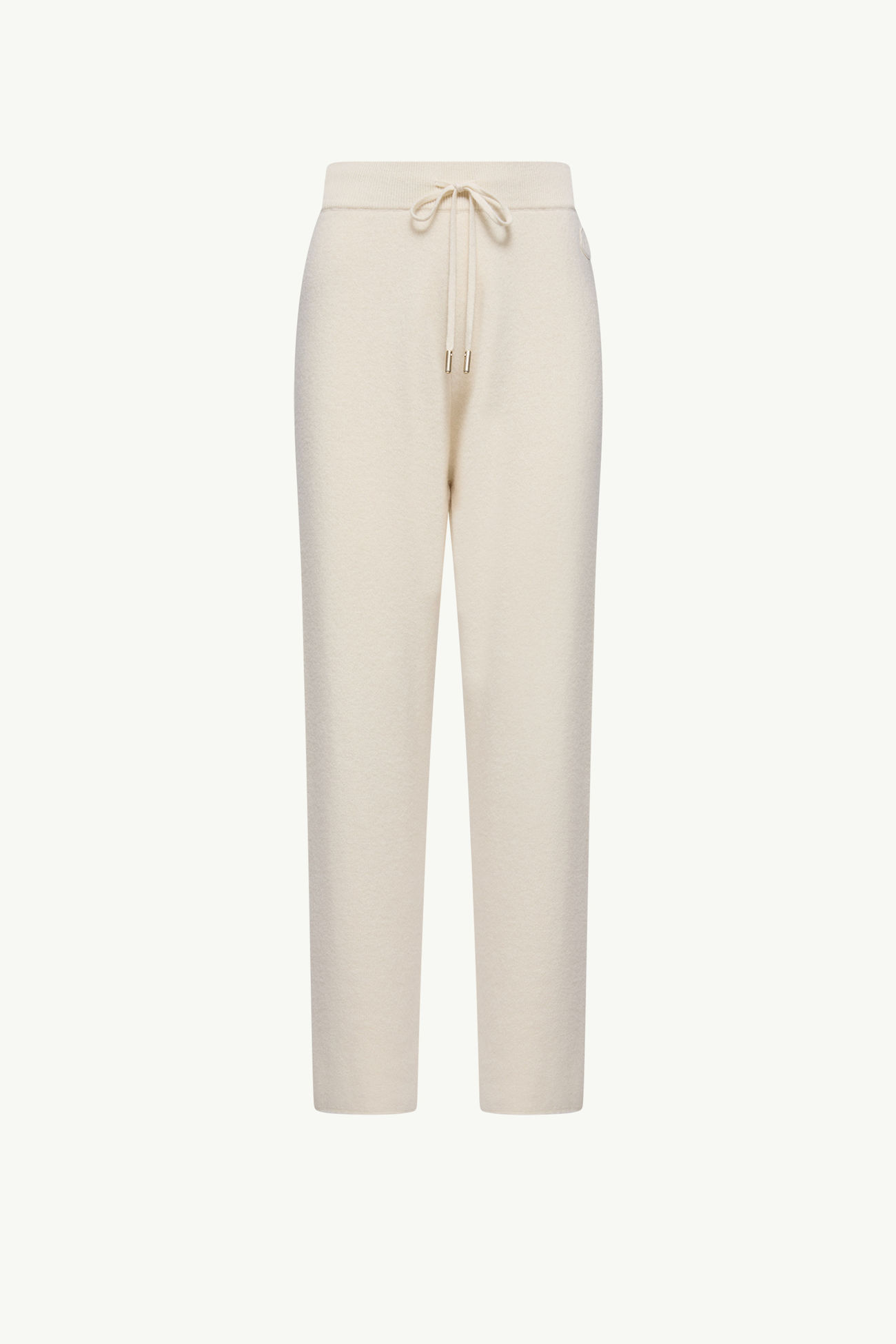 Wool & Cashmere Blend Cropped Jogging Pants Women White Moncler 2