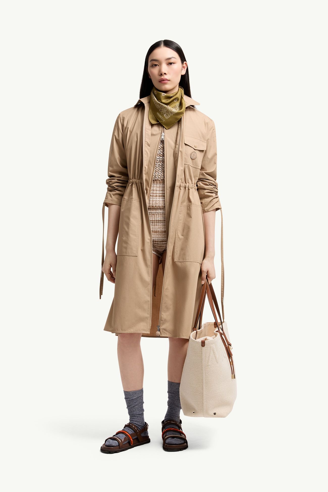 Mini-short rayé Femmes Beige Clair Moncler 0