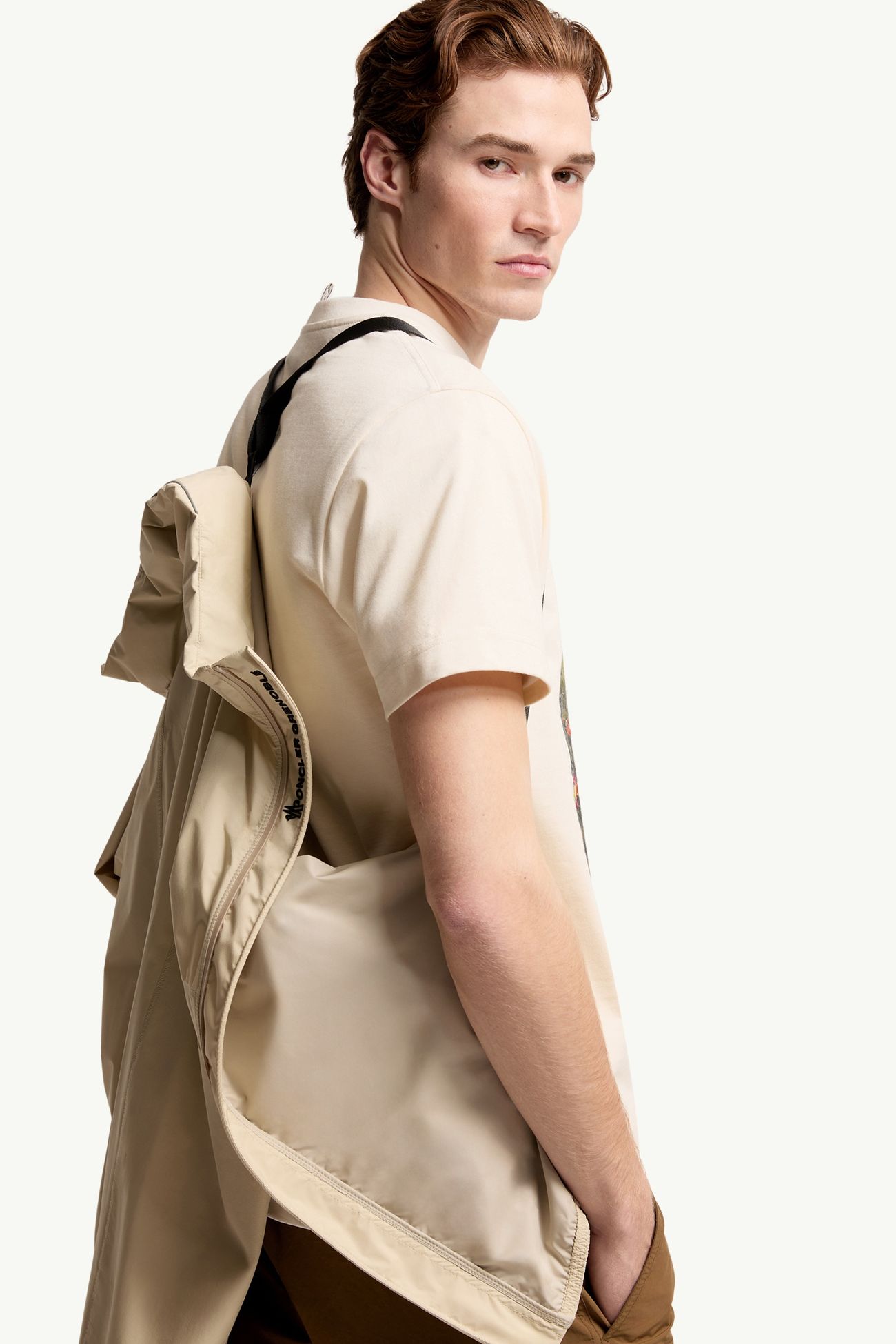 Chaqueta con capucha plegable Moder Hombre Beige Claro Moncler 5