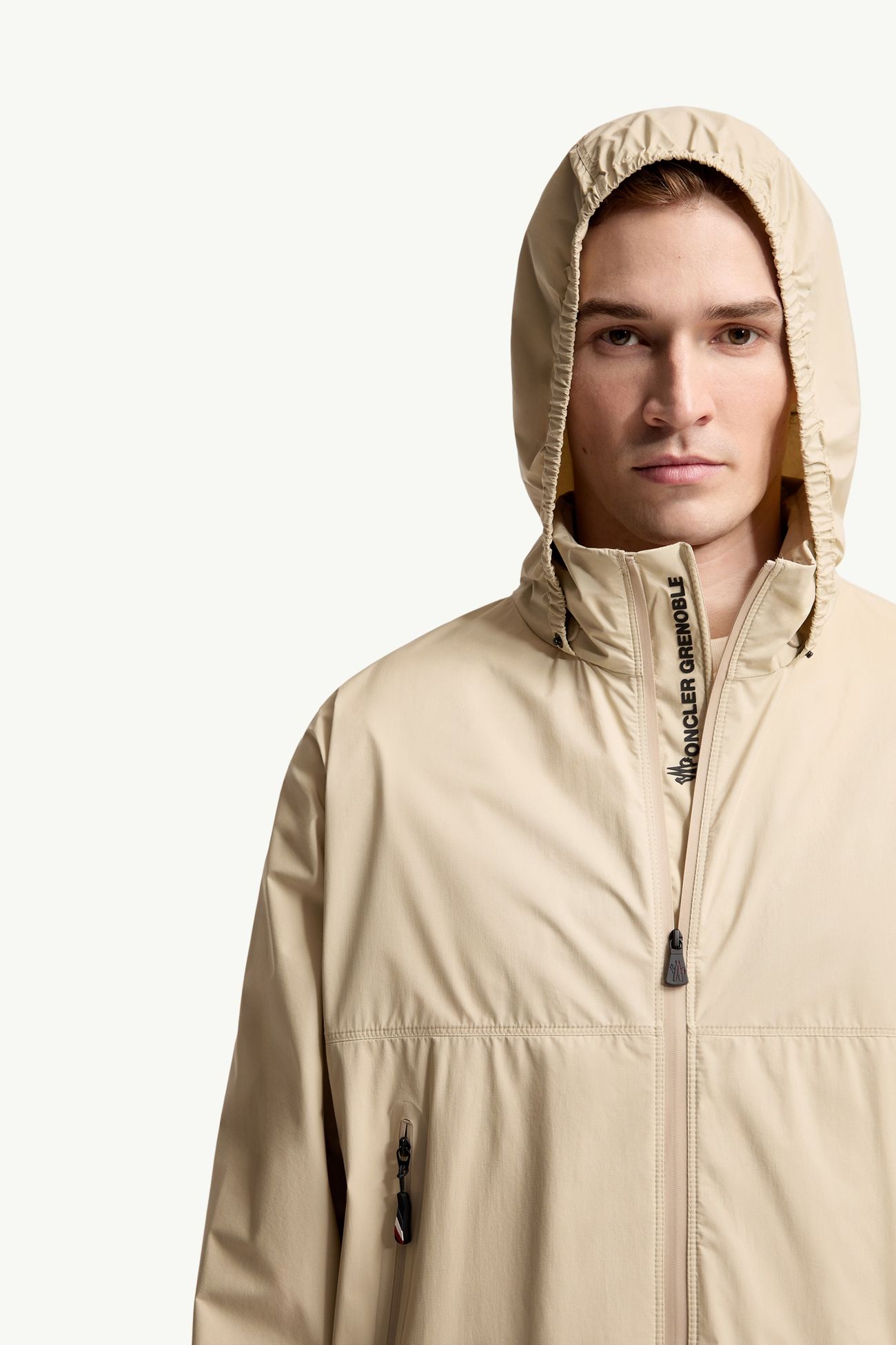 Moder Packable Hooded Jacket Men Light Beige Moncler 7