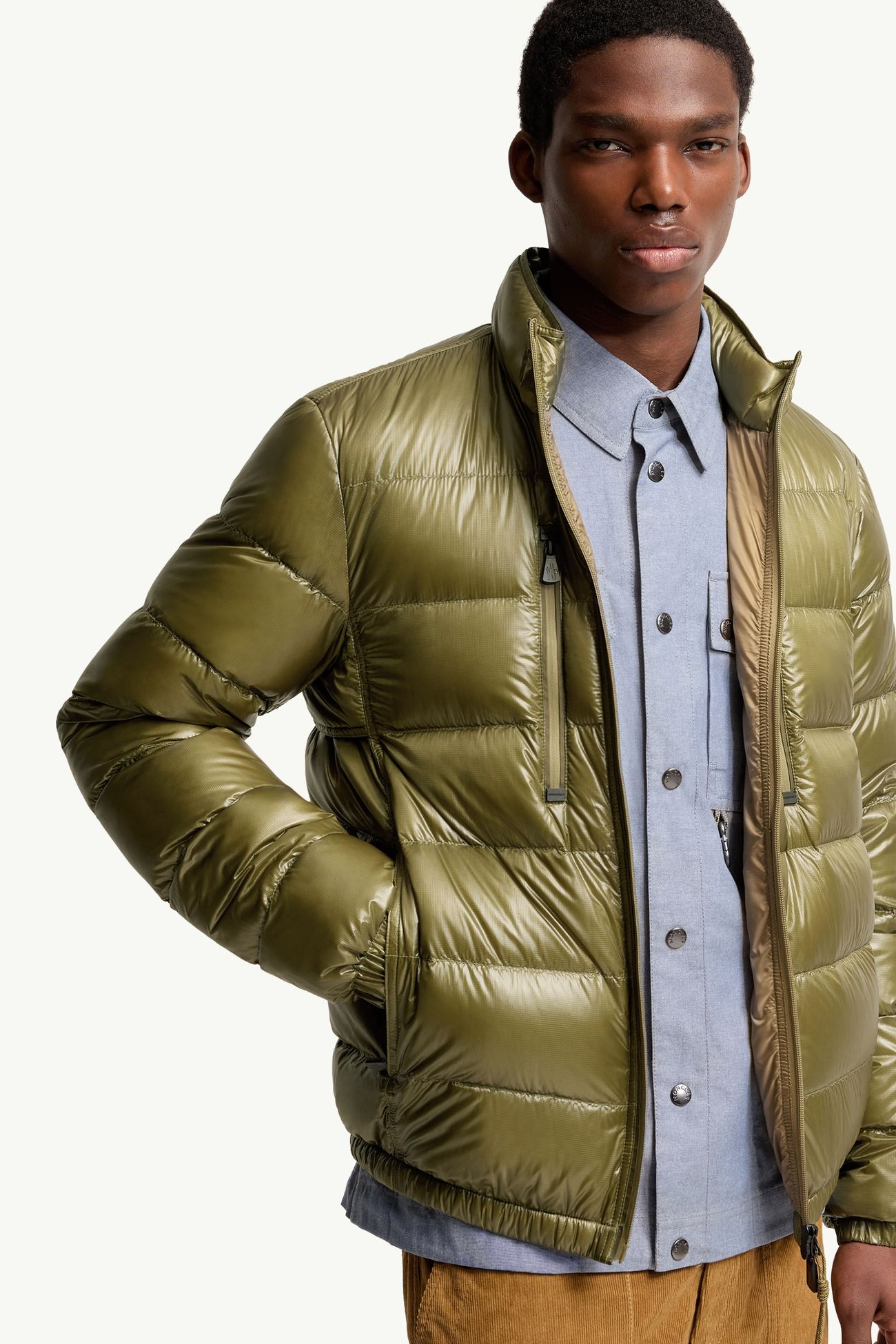 Orres Packable Short Down Jacket Men Olive Green Moncler 5