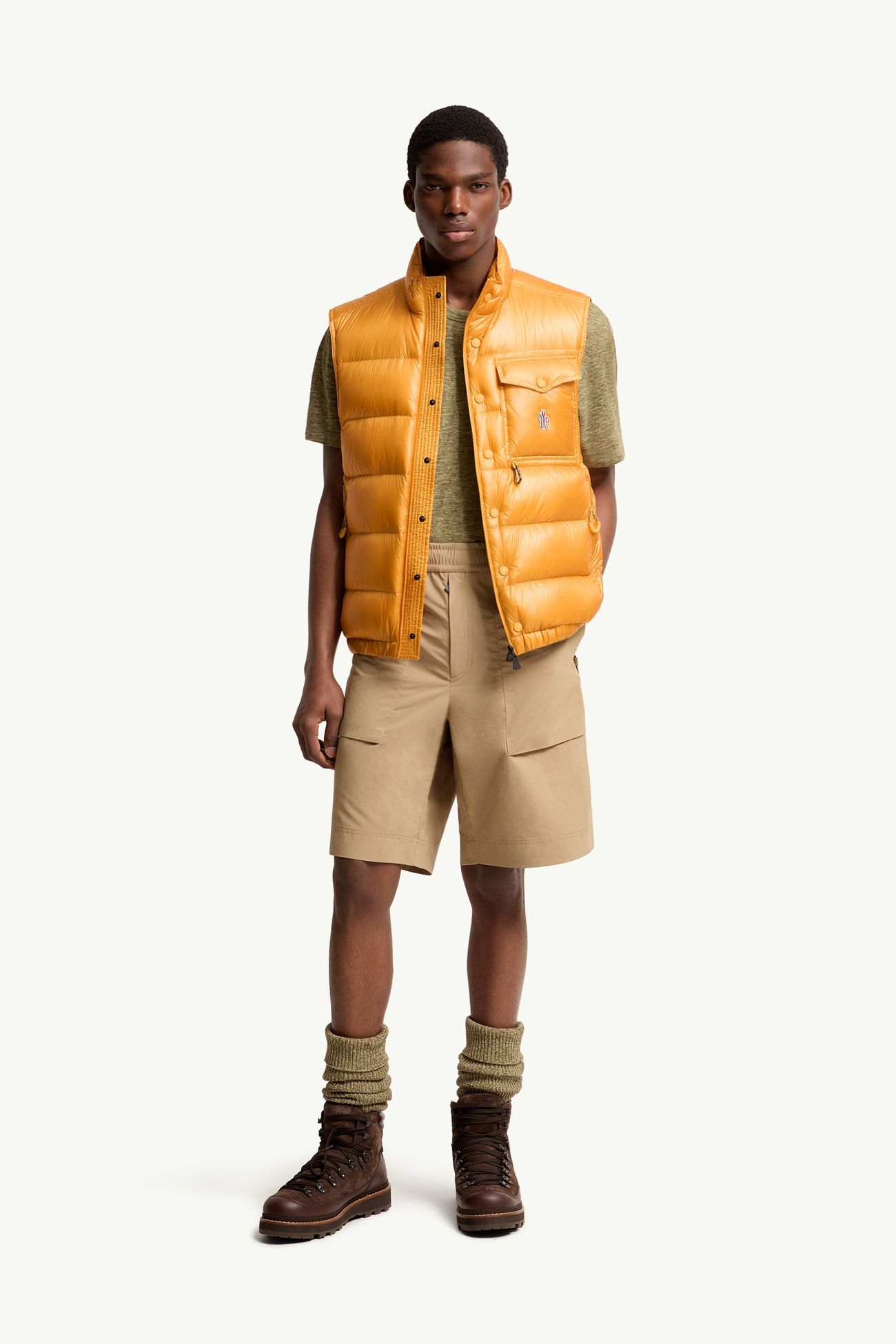 Uychi男士可折叠羽绒马甲 男士 黄色 Moncler 0