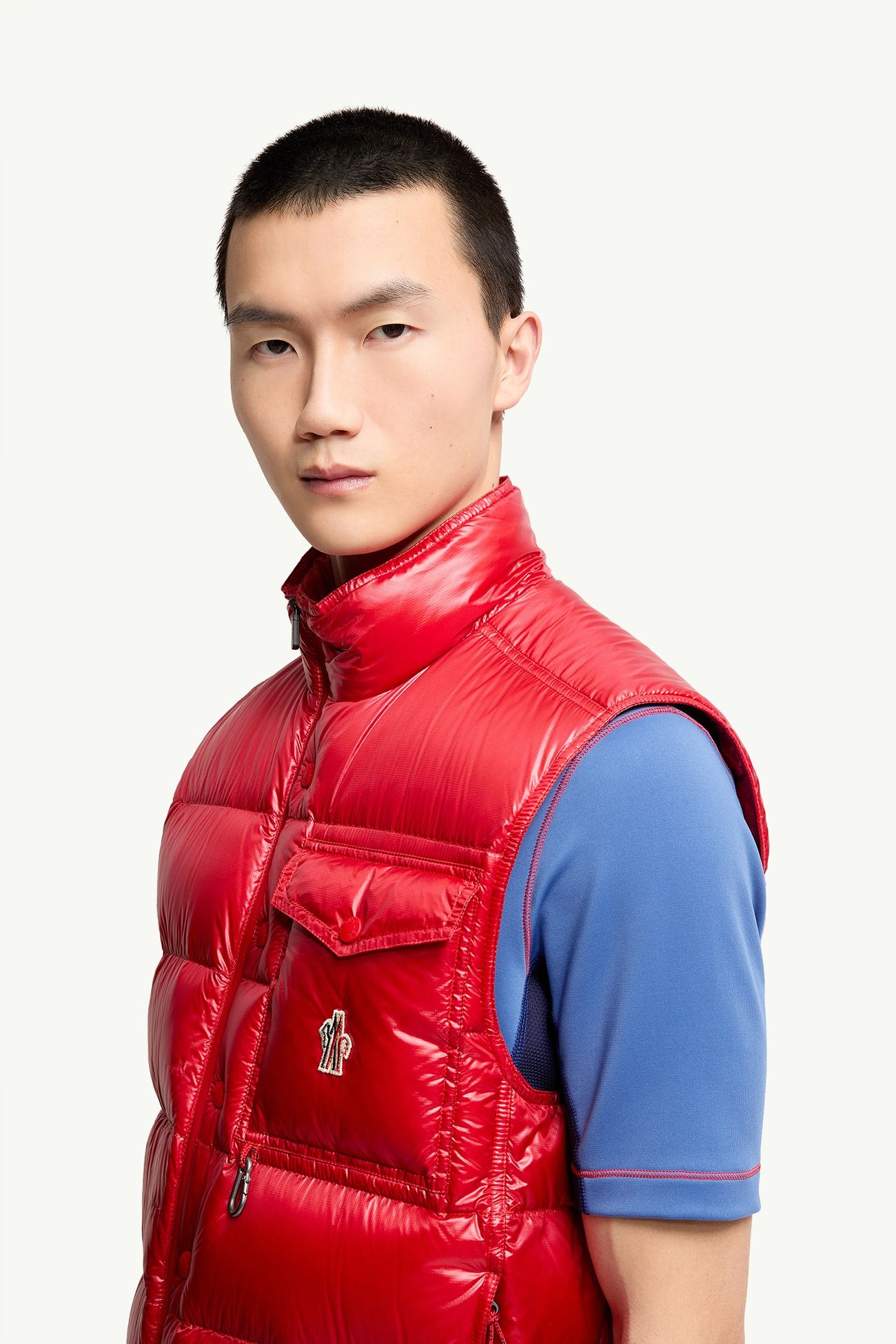 Uychi男士可折叠羽绒马甲 男士 红色 Moncler 1