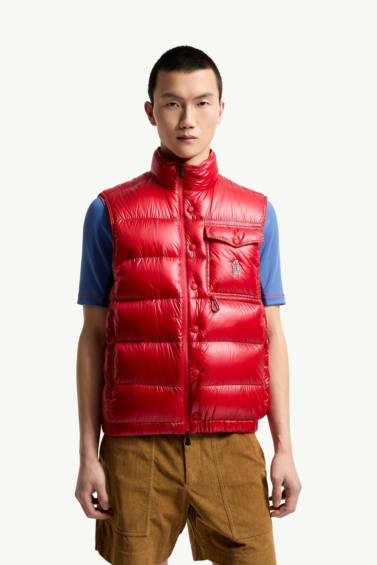 Uychi可收納式羽絨背心 男士 紅色 Moncler 3