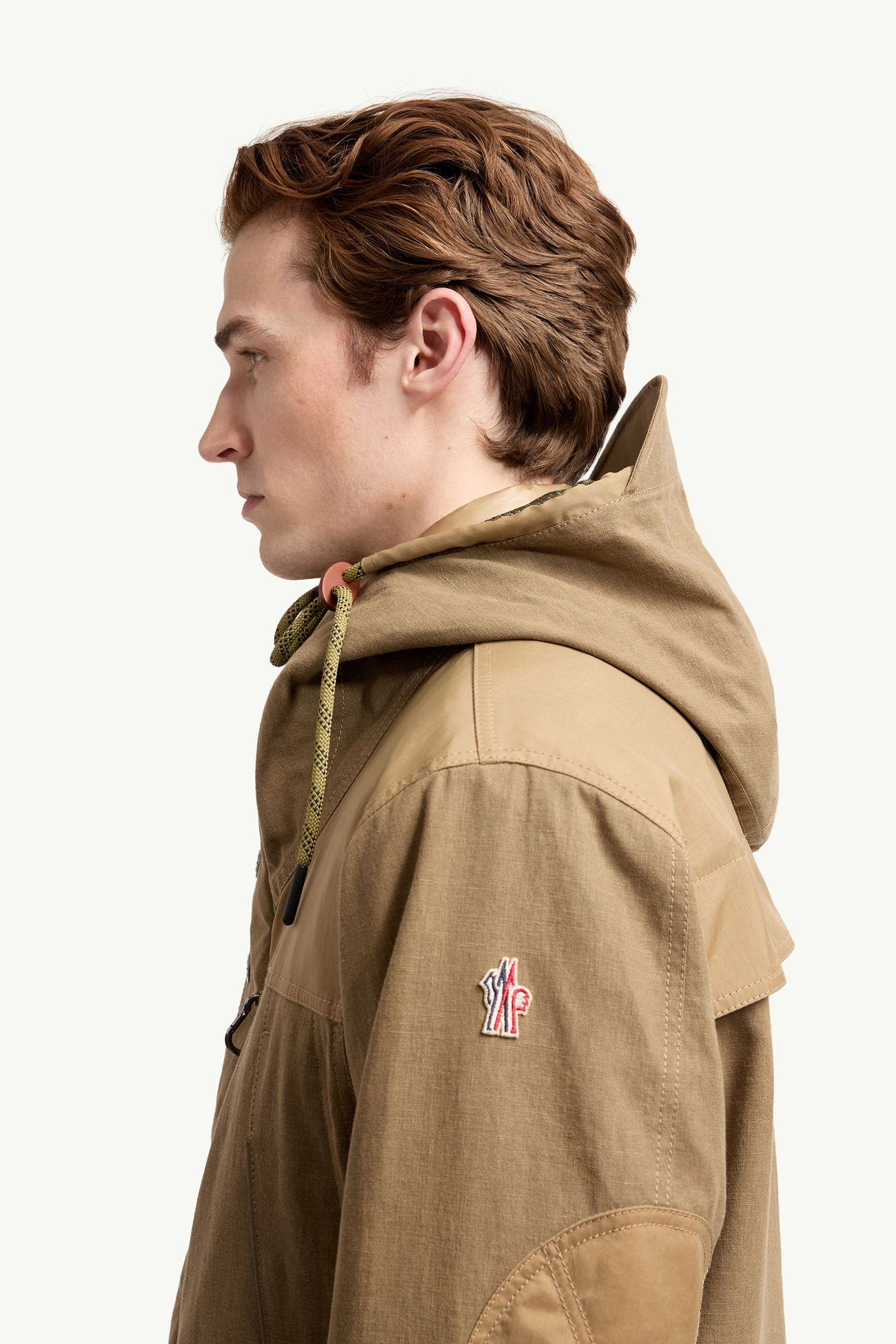 Givors Linen Hooded Jacket Men Light Brown Moncler 1