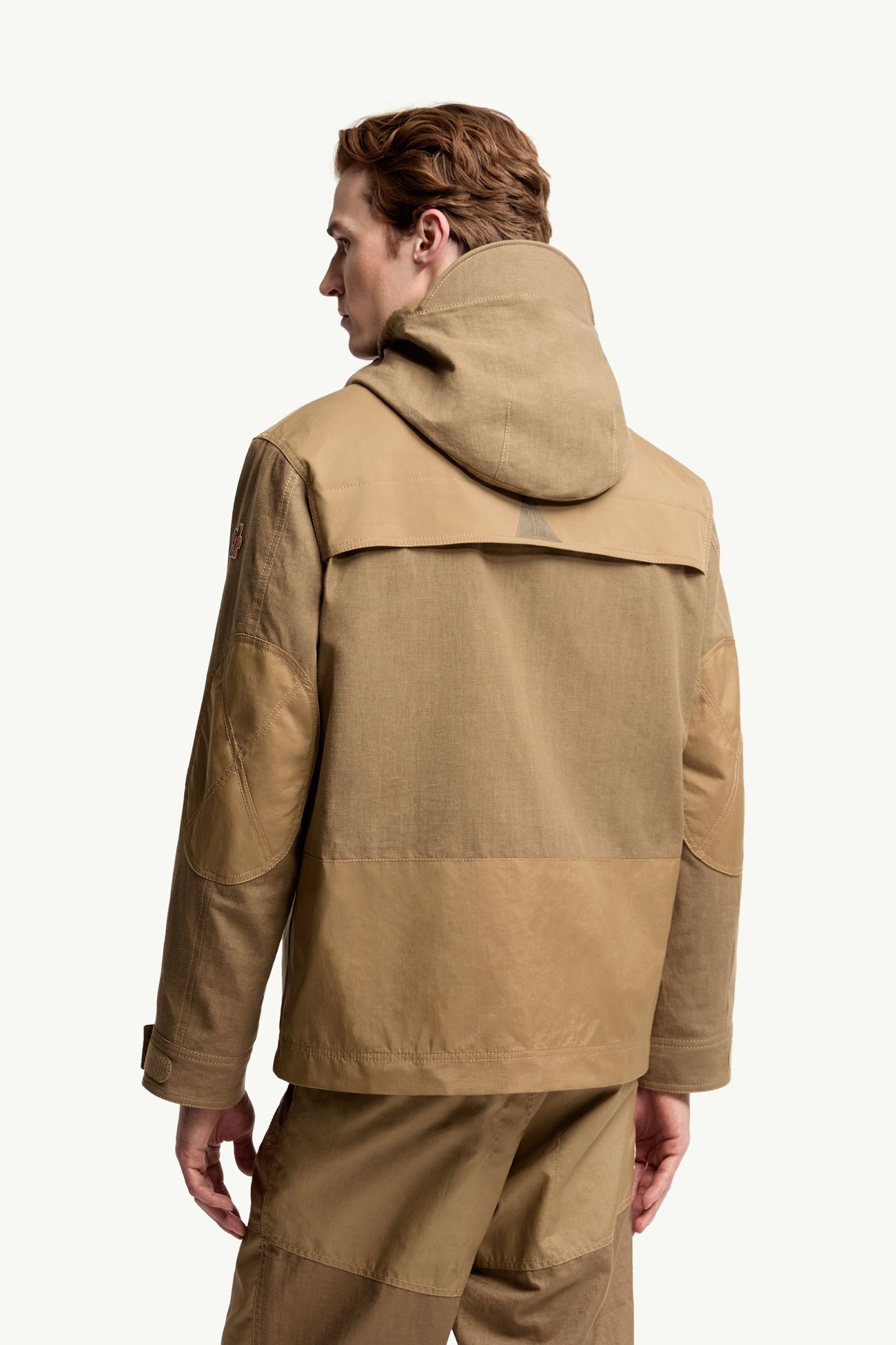 Givors 리넨 후드 재킷 남성 라이트 브라운 Moncler 4