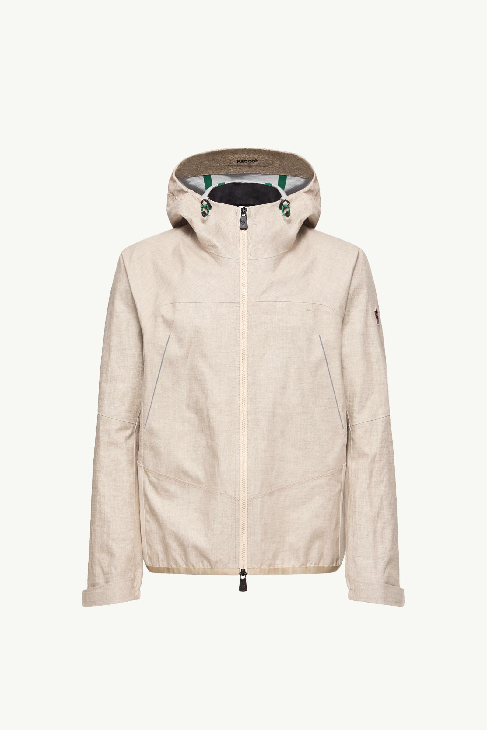 Giacca con cappuccio in lino Blagnac Uomo Grigio Beige Moncler, 1 of 0