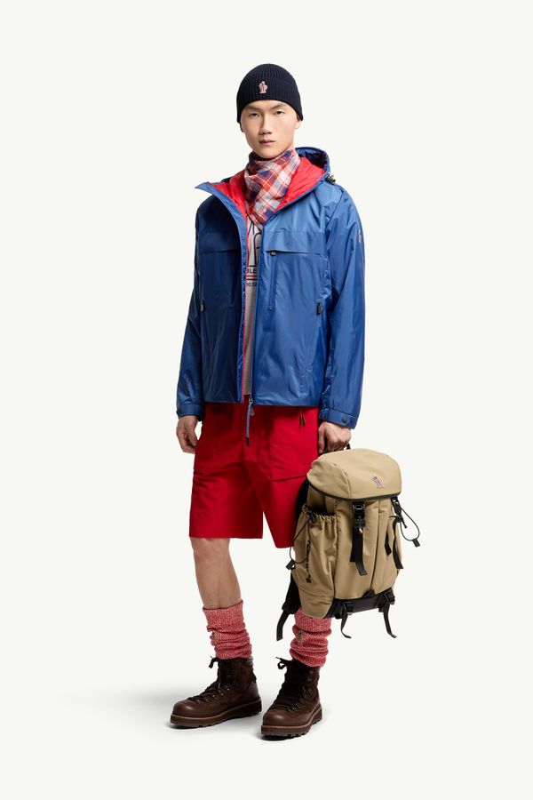 Thurn Windstopper® Hooded Short Down Jacket Men Royal Blue Moncler 0