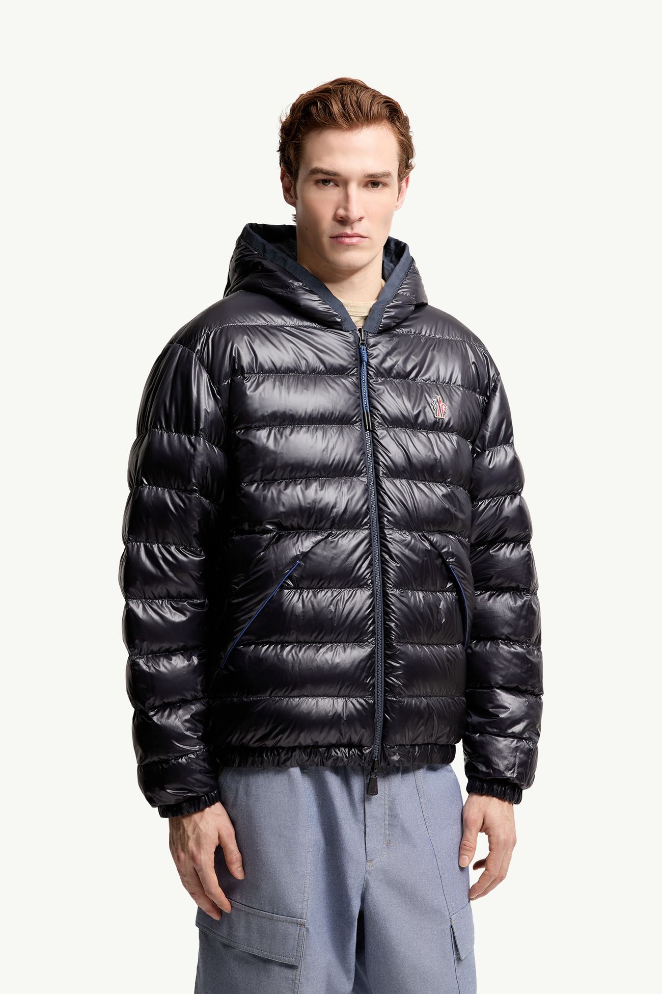 Berguns 리버서블 후드 다운 보머 재킷 남성 네이비 블루 Moncler 5