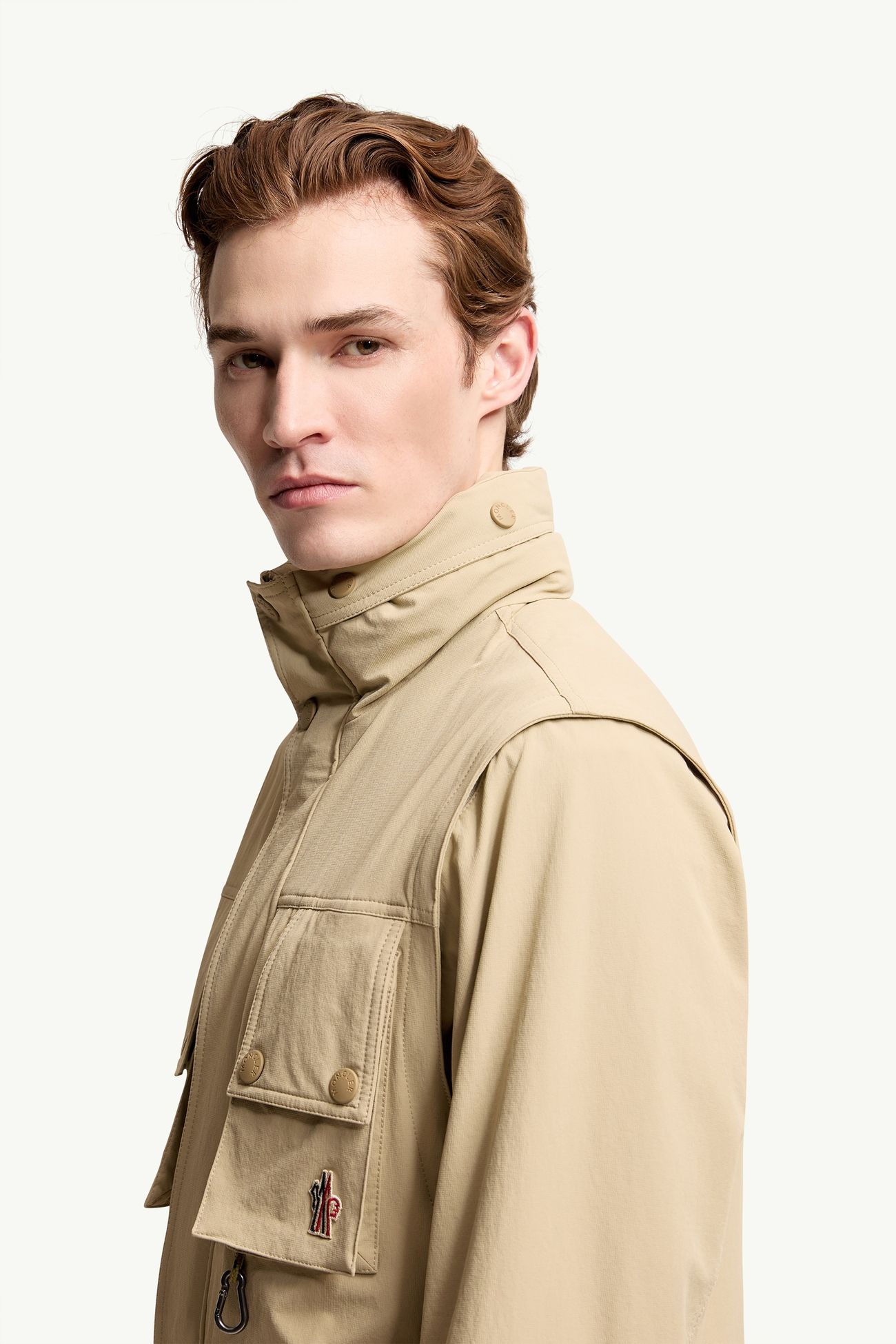 Lione Hooded 2-in-1 Field Jacket Men Beige Moncler 6