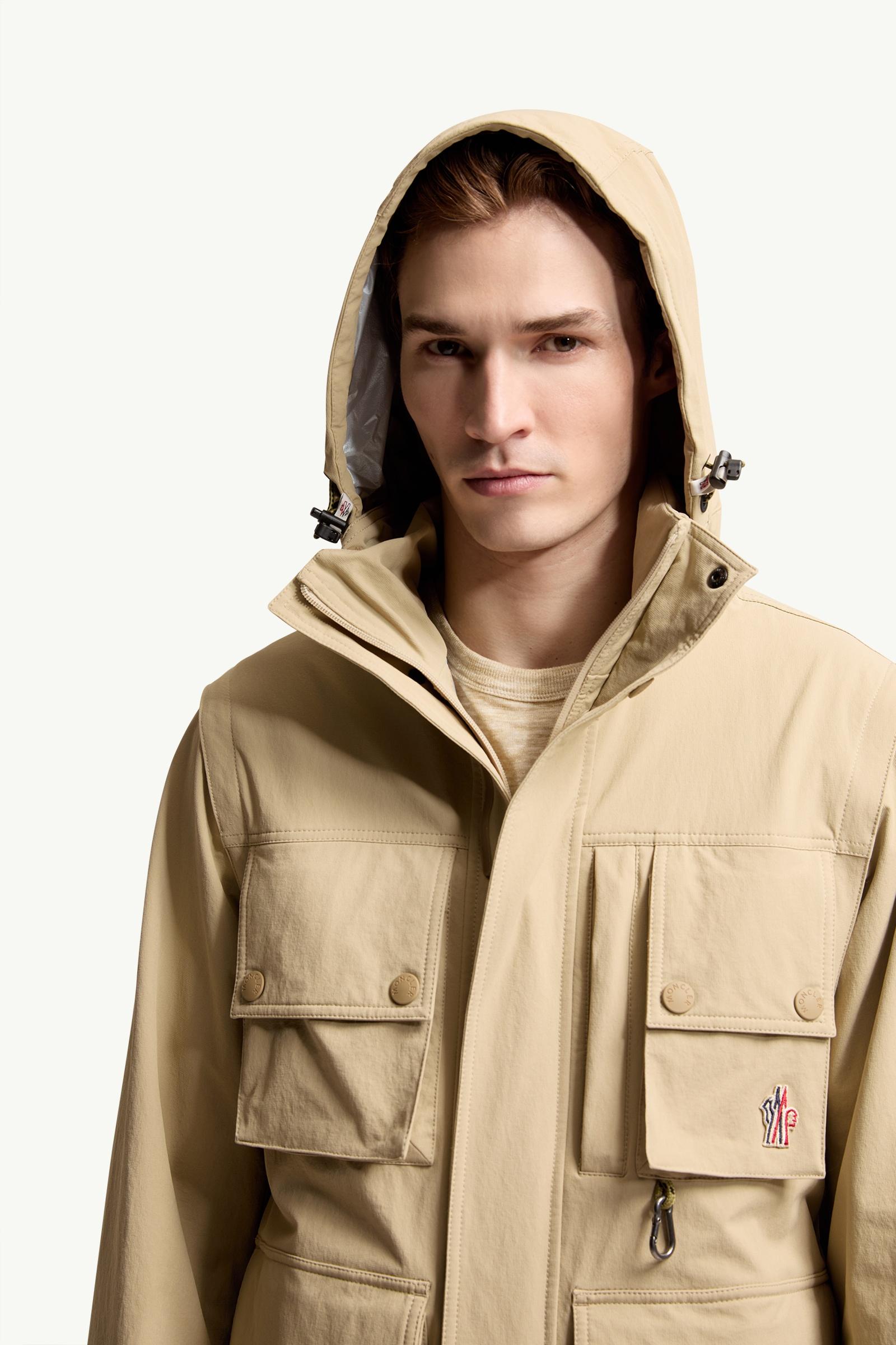モンクレール ミリタリージャケット M-65 フード収納 ベージュ系 メンズ Beige Lione Hooded 2-in-1 Field Jacket - Windbreakers & Raincoats