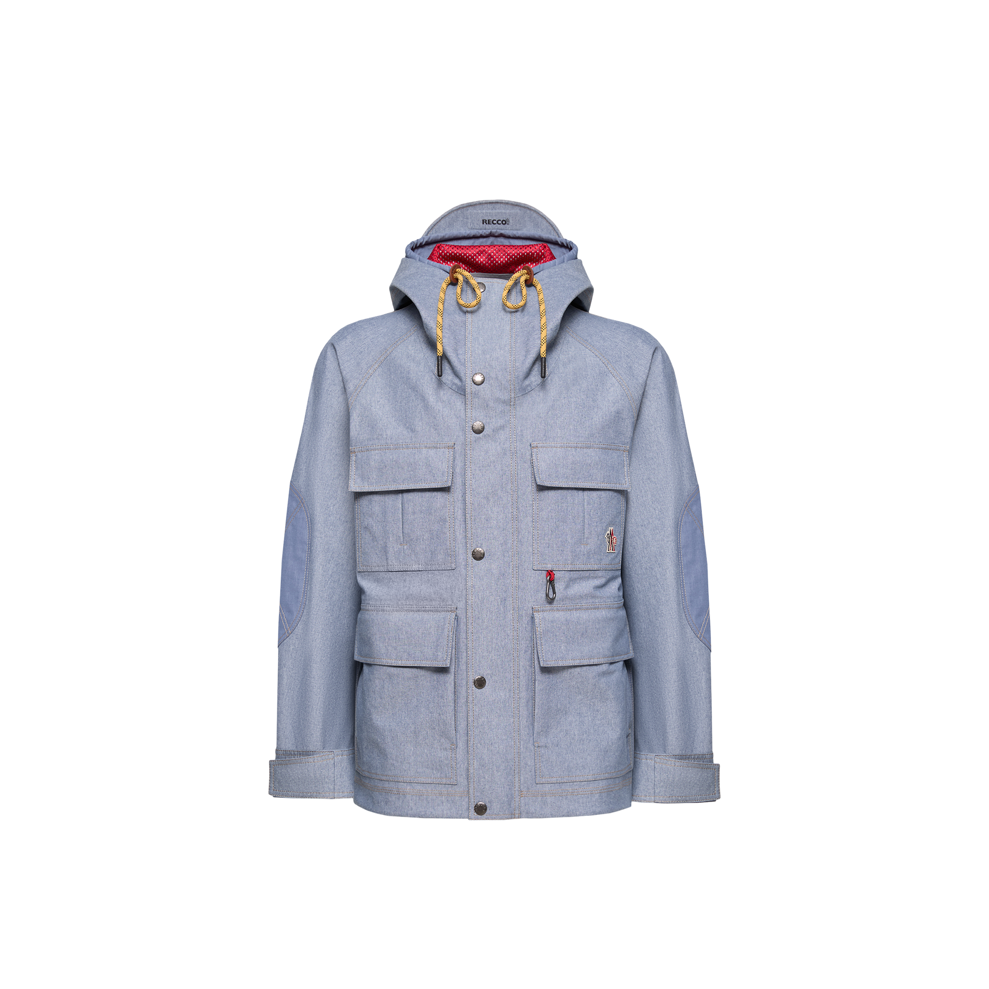 Grenoble    Ajaccio Chambray Hooded Field Jacket for Men in Blue, Size: 40