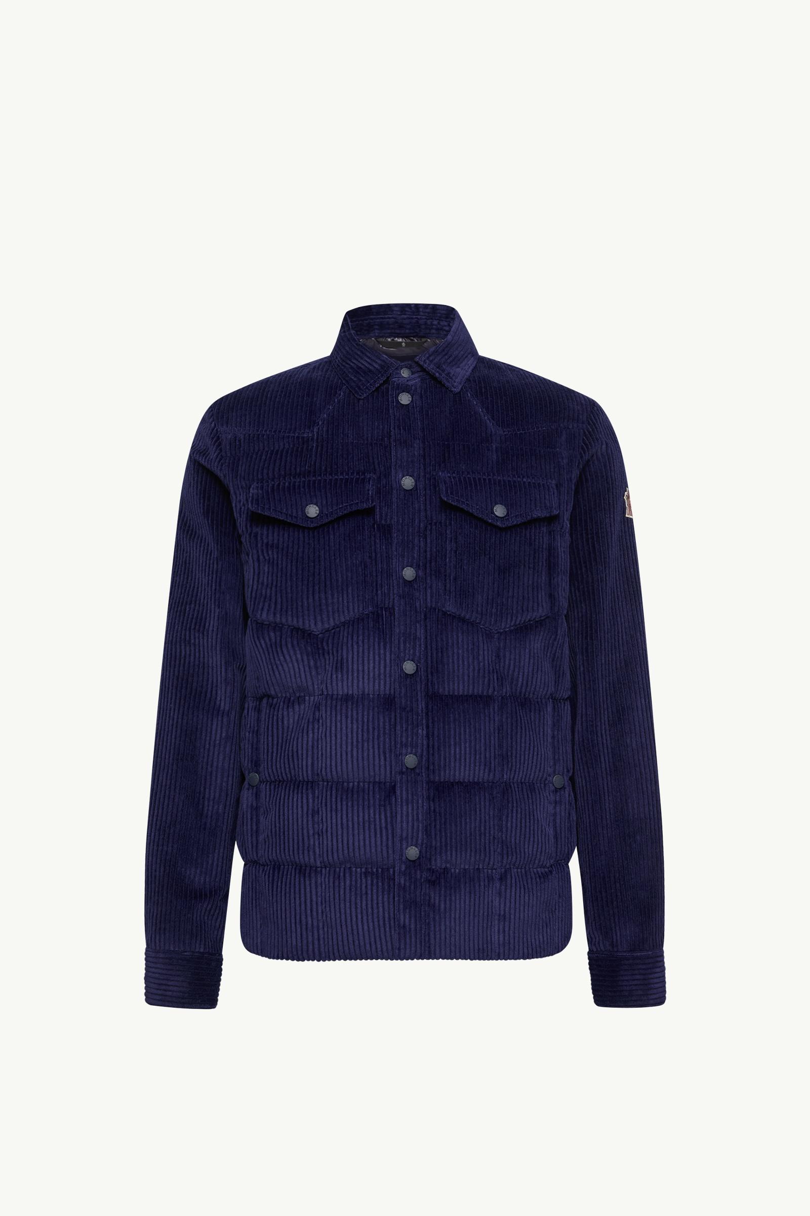 Gelt Corduroy Down Shirt Jacket Men Navy Blue Moncler, 1 of 0