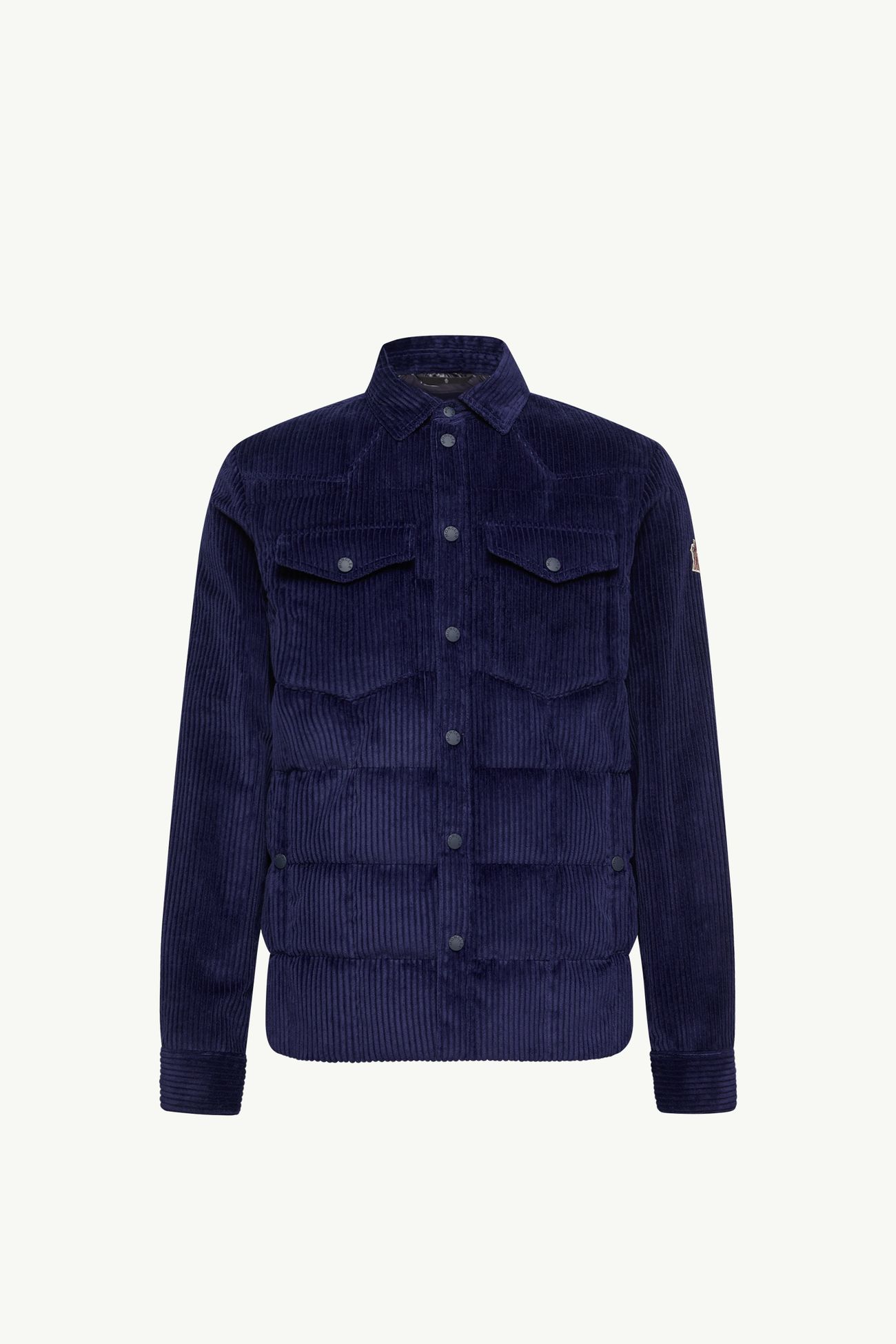 Chaqueta camisera con plumón de pana Gelt Hombre Azul marino Moncler 2