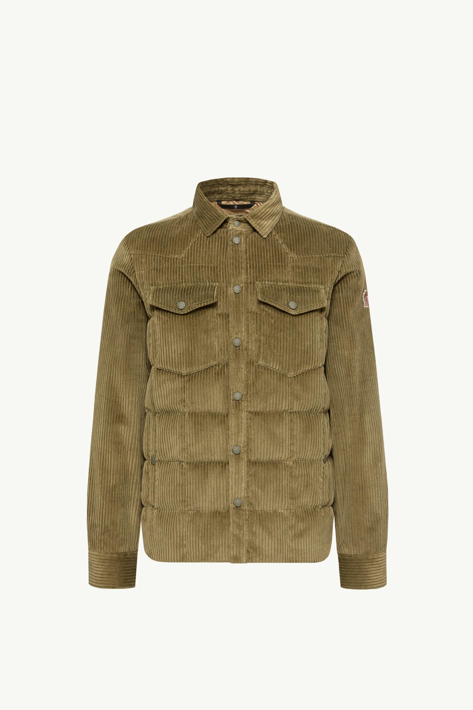 Gelt Corduroy Down Shirt Jacket Men Olive Green Moncler, 1 of 0