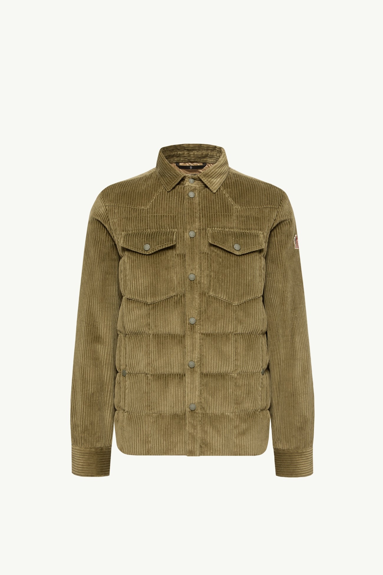 Doudoune-chemise Gelt côtelée Hommes Vert Olive Moncler 2
