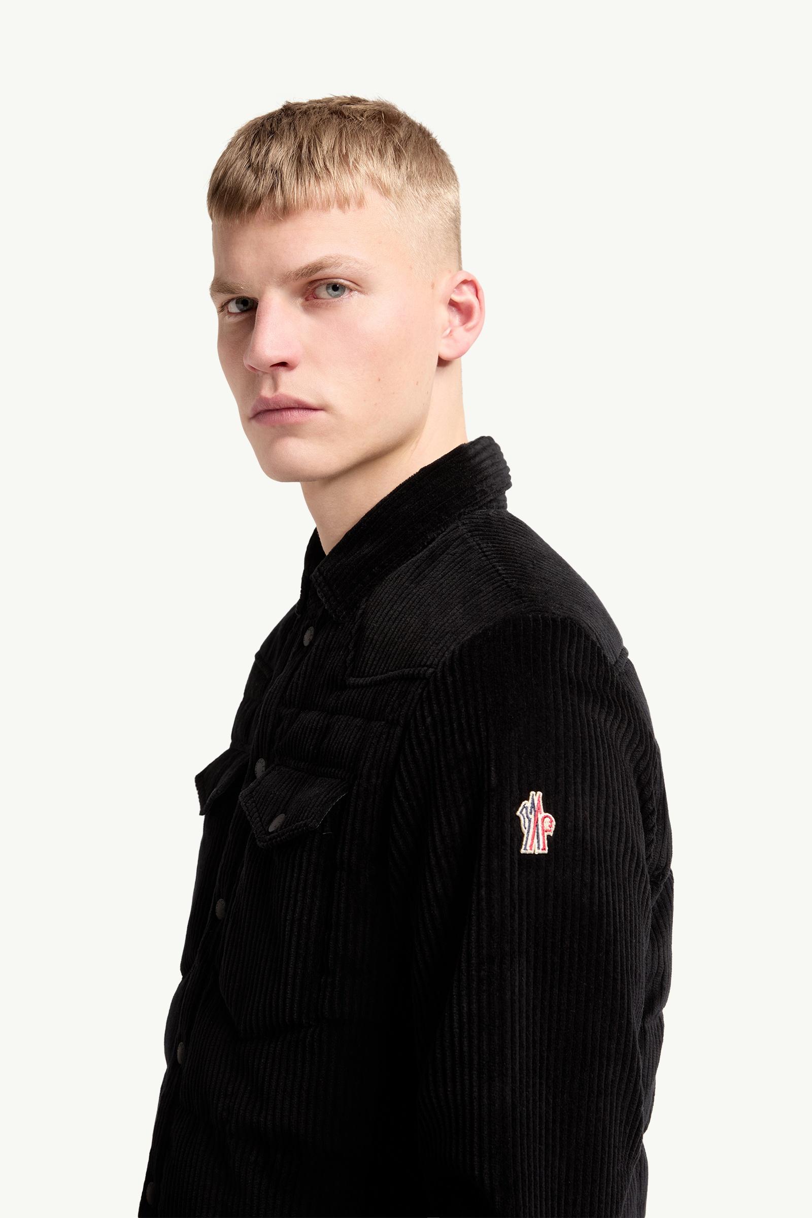 Black Gelt Corduroy Down Shirt Jacket - Shirt Jackets for Men