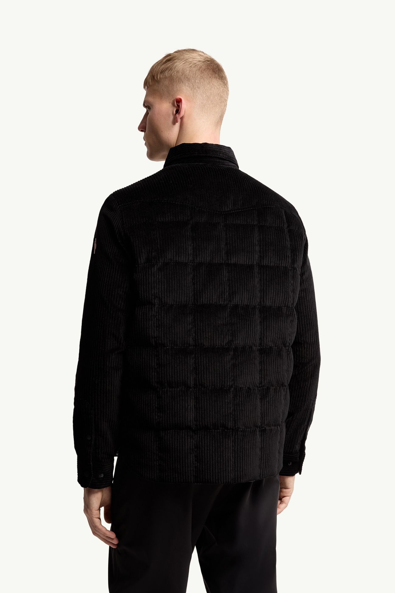 Gelt Cord-Daunen-Hemdjacke Herren Schwarz Moncler 4