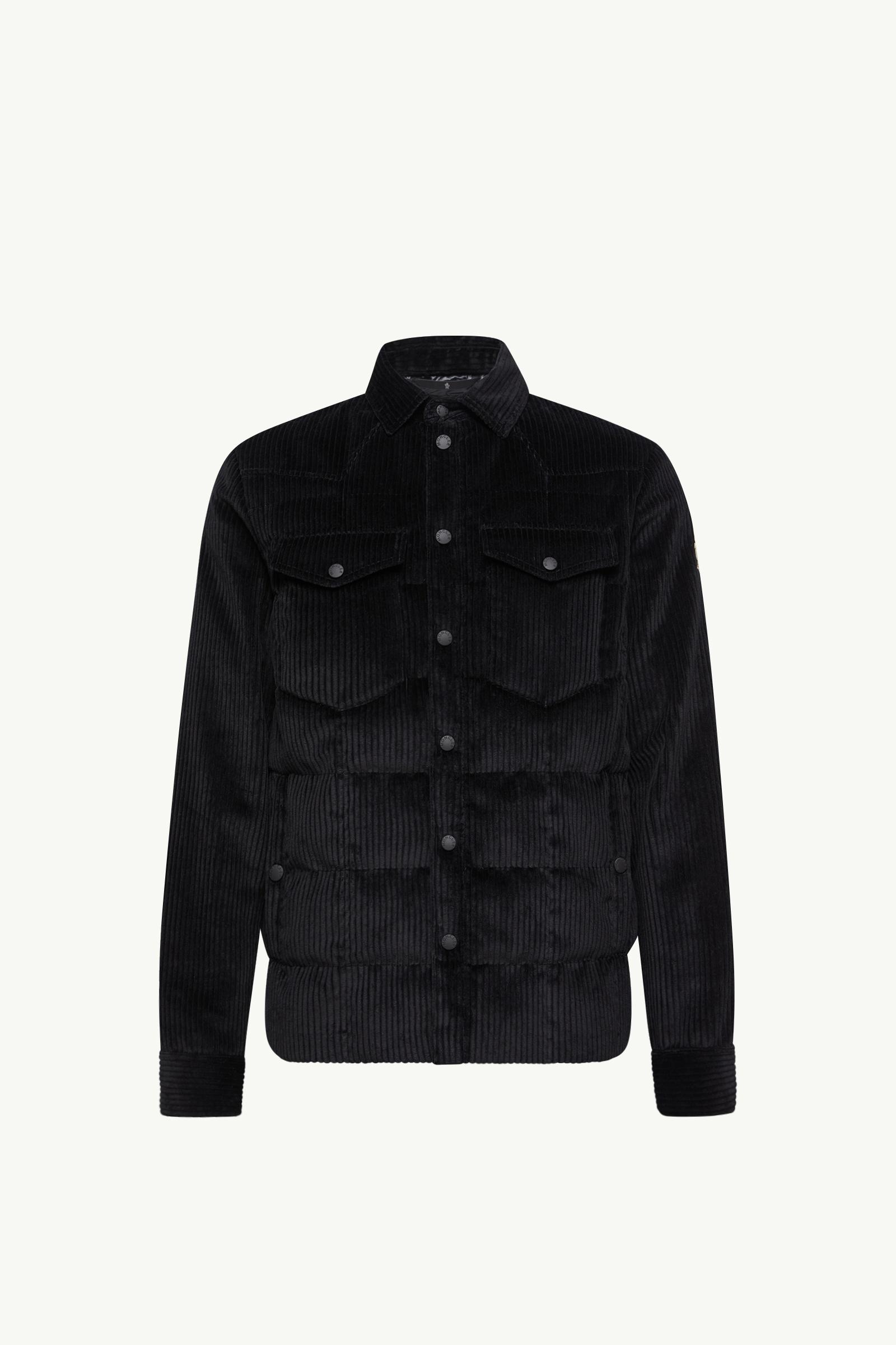 Gelt Corduroy Down Shirt Jacket Men Black Moncler, 1 of 0