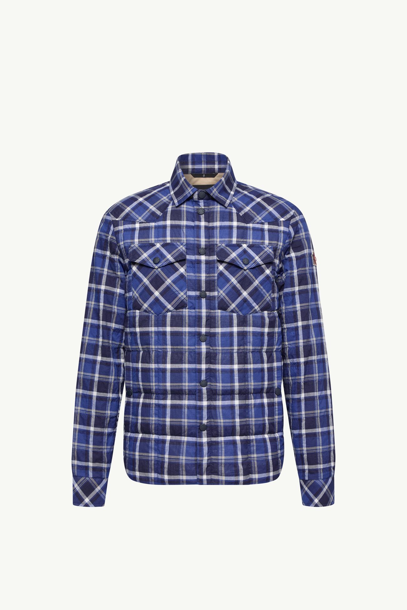 Giacca camicia Gelt in misto cotone a quadri Uomo Nero & Blu Moncler 2