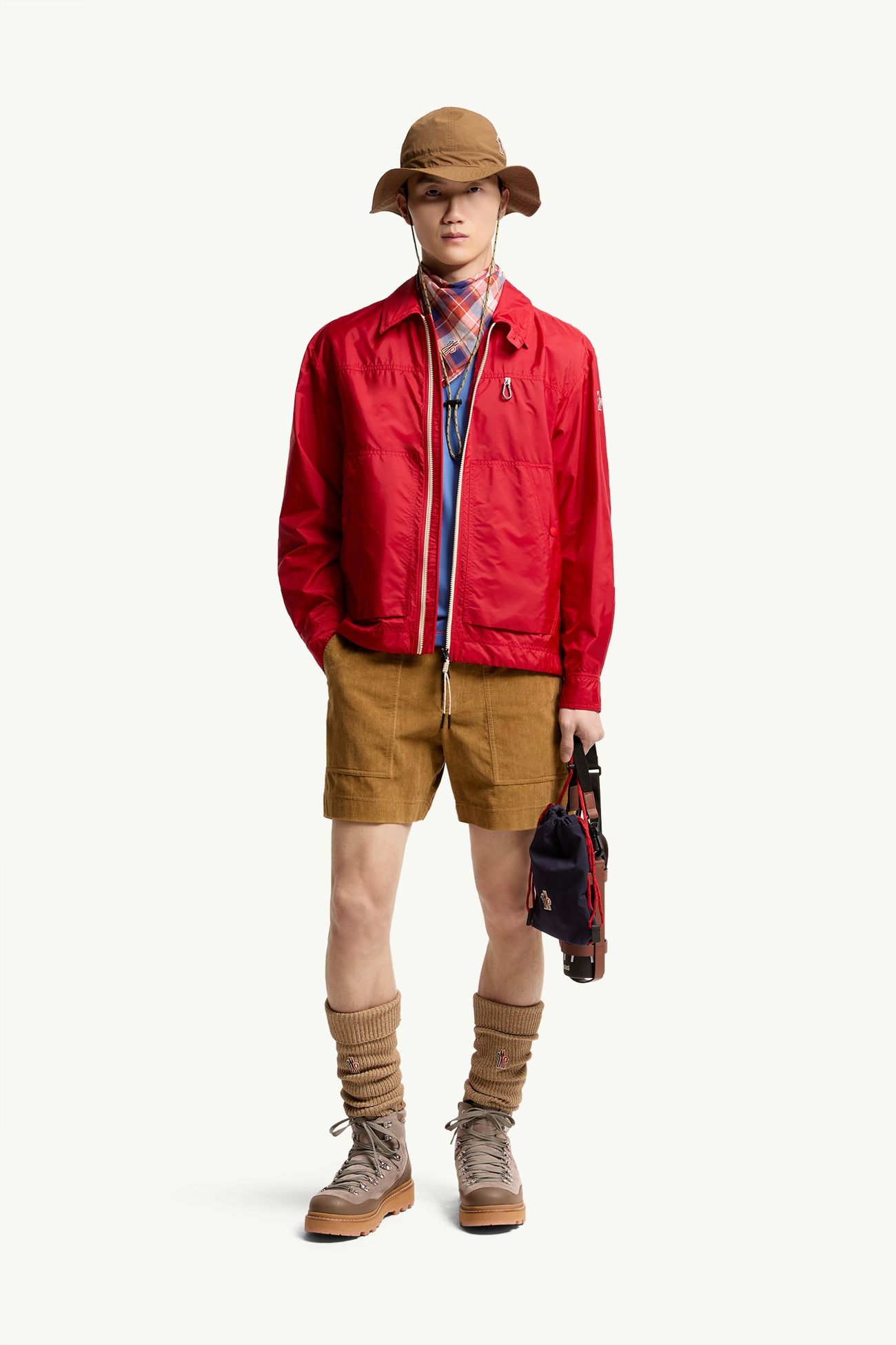 Brive 패커블 셔츠 재킷 남성 레드 Moncler 0