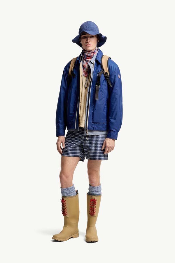 Brive Packable Shirt Jacket Men Cobalt Blue Moncler 0