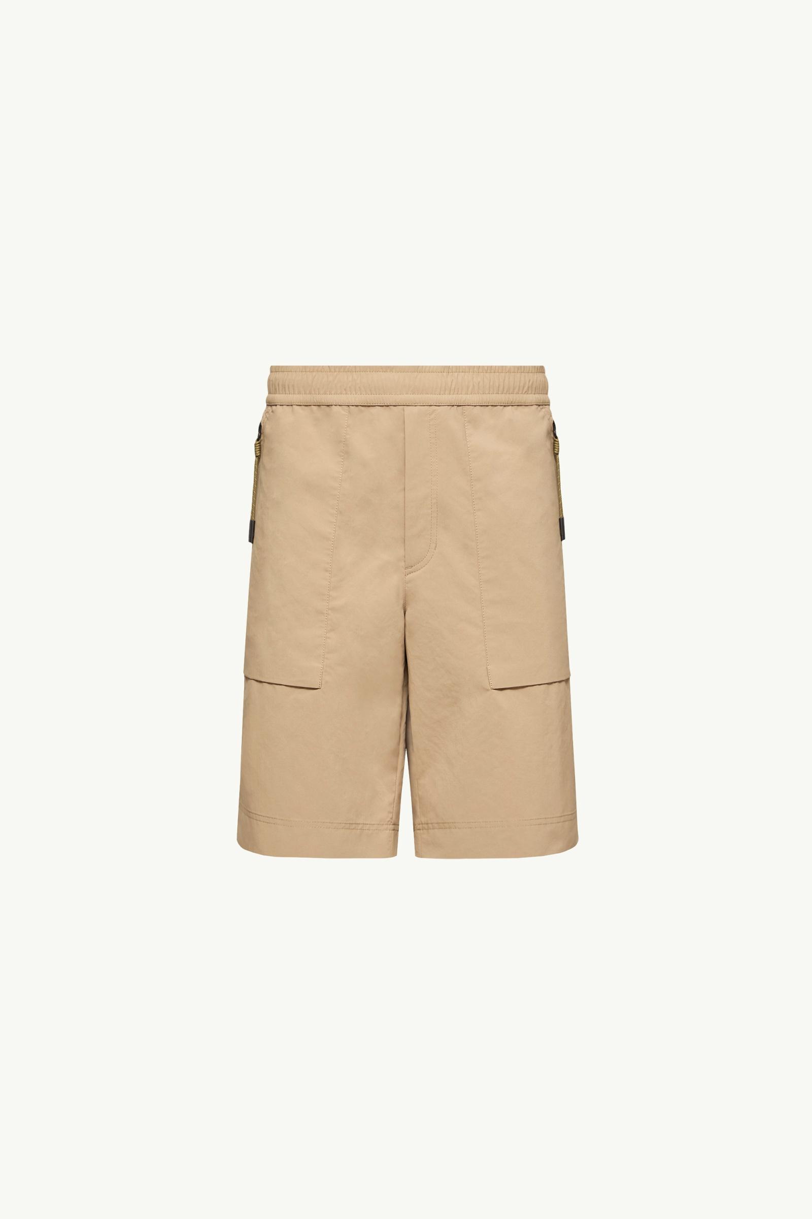 Beige Technical Froissé Shorts - Pants & Shorts for Men | Moncler US