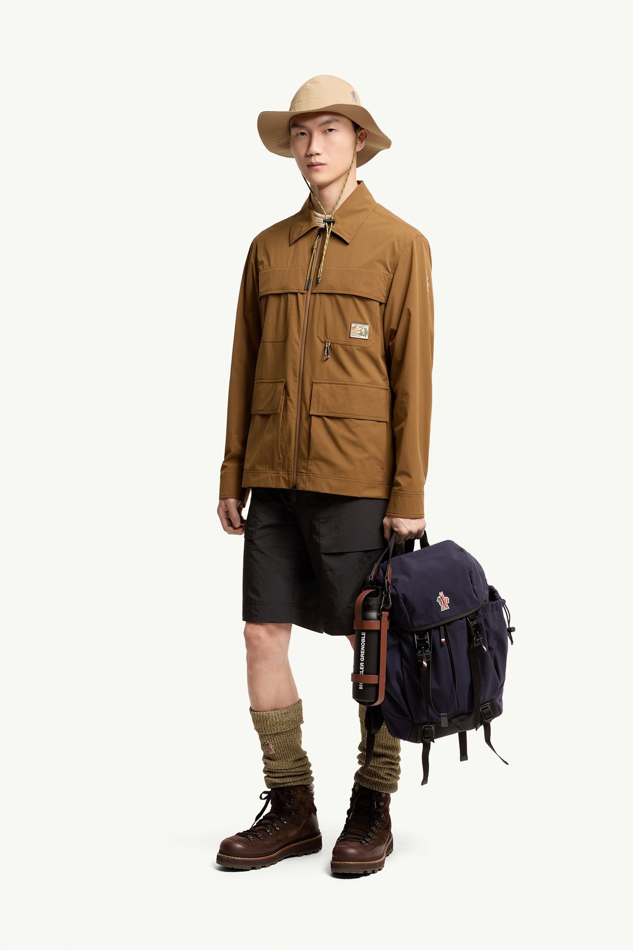 Short en froissé technique Hommes Noir Moncler 0