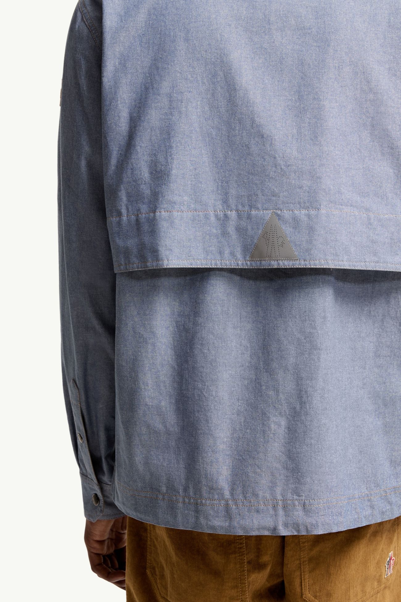 Camisa de manga larga de cambray Hombre Azul Polvo Moncler 6