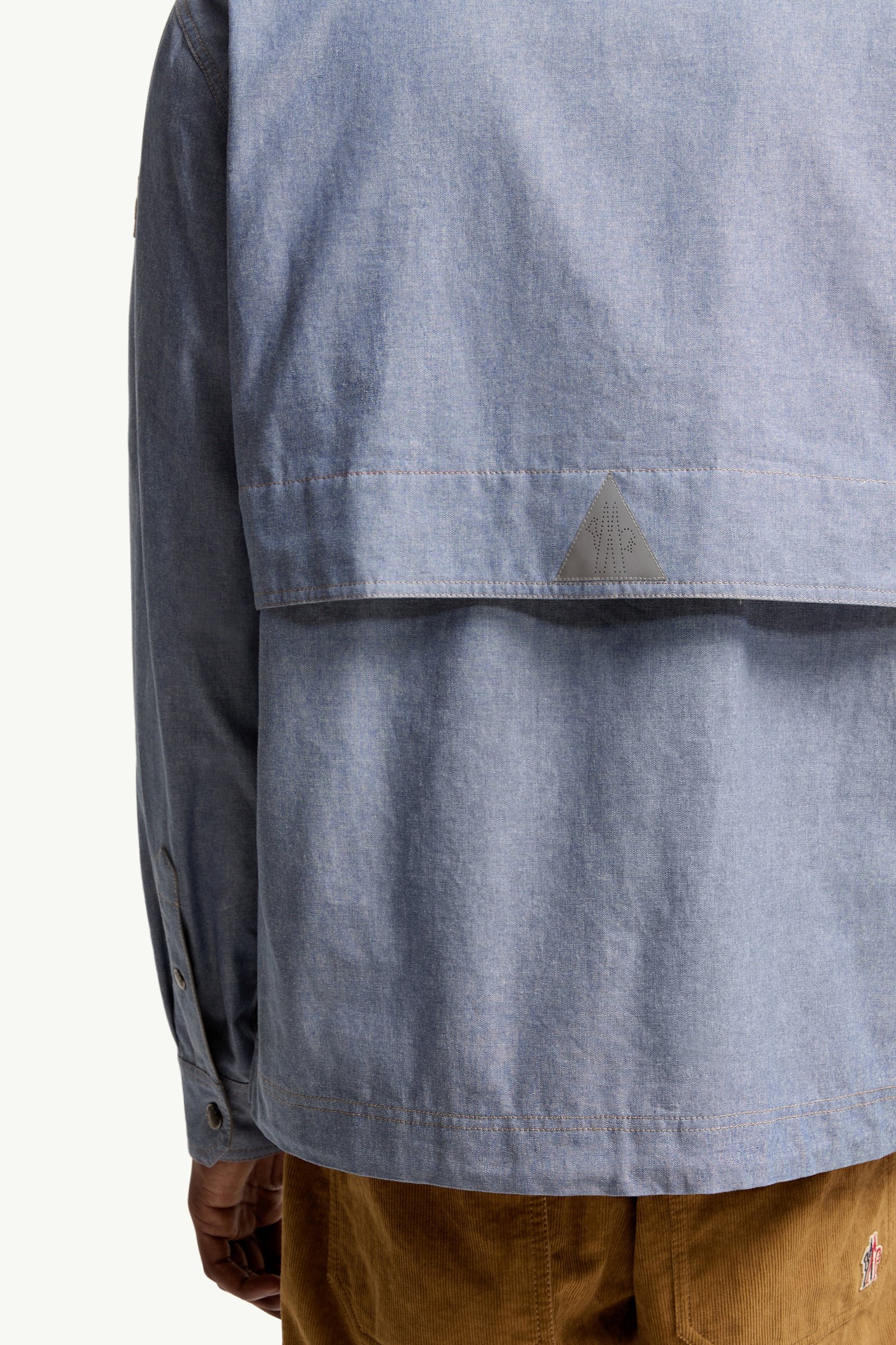 Powder Blue Chambray Long Sleeve Shirt - Shirts for Men | Moncler US